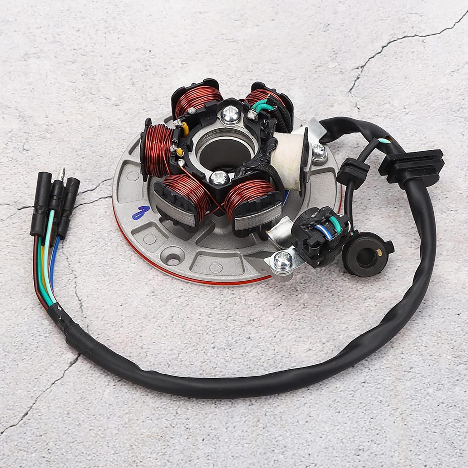 Acouto Estator Magneto – Estator de encendido con placa magnética, repuesto para LIFAN YX 140cc Kick Start Engine PIT PRO Trail Dirt Bike