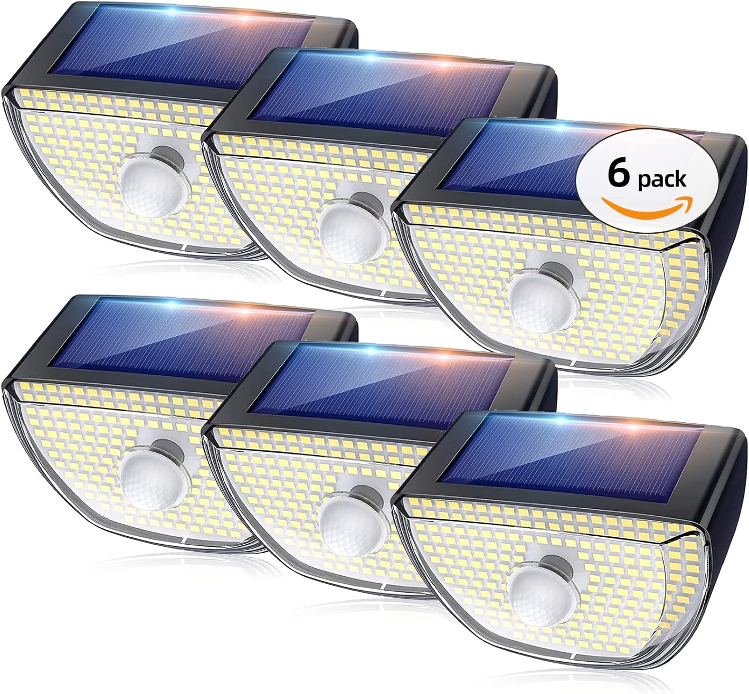 OOTDAY 200 luces LED solares con sensor de movimiento, luces solares para exteriores IP65 impermeables, luz de pared solar con 3 modos de