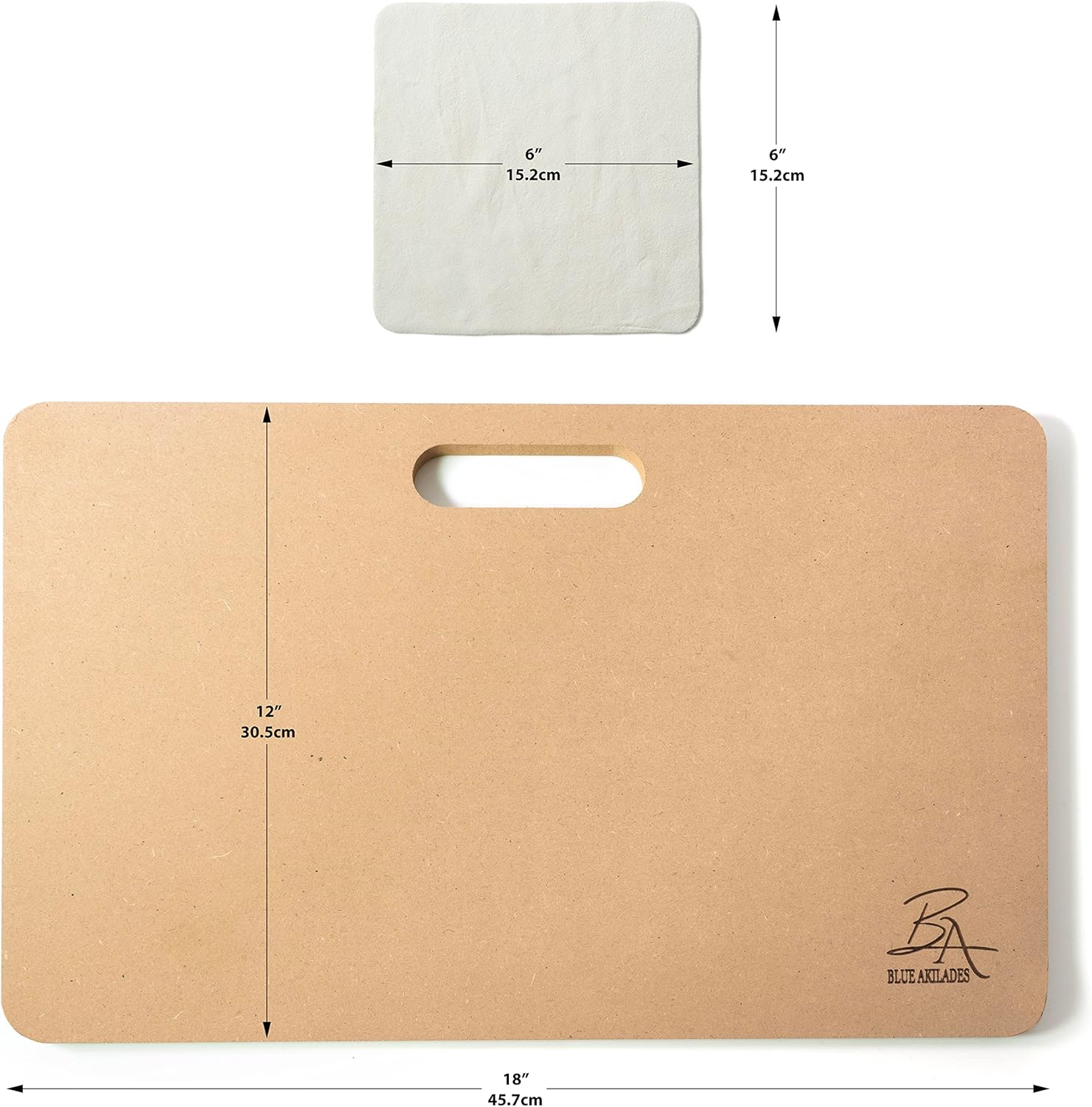 Wedging Board – Herramienta de cerámica de arcilla con mango integrado, tapete de madera para cerámica, modelado, artes y manualidades, completo con