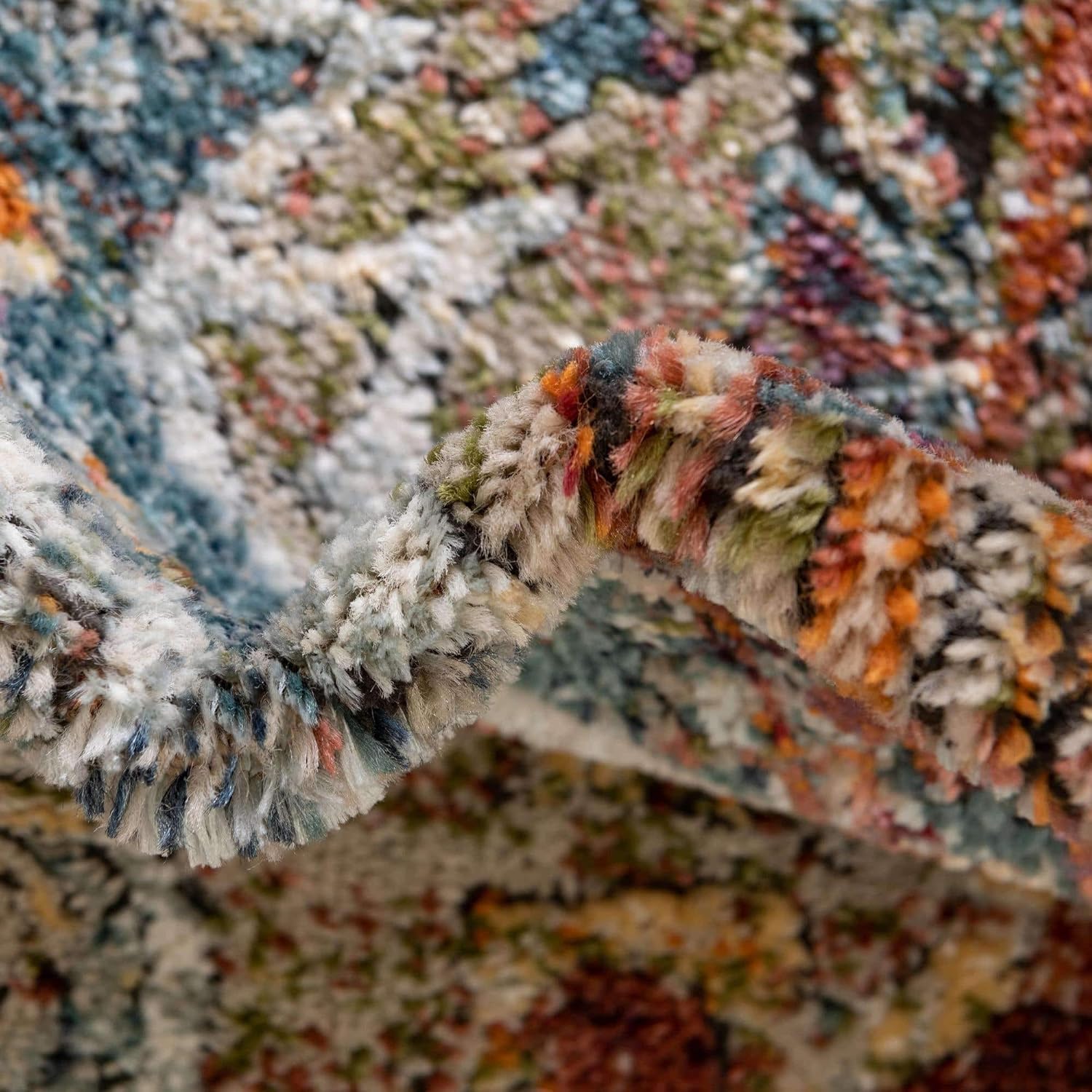 Unique Loom Isabella Collection – Alfombra de área – Rossellini (5 pies 1 pulgada, redonda, rojo óxidobeige)