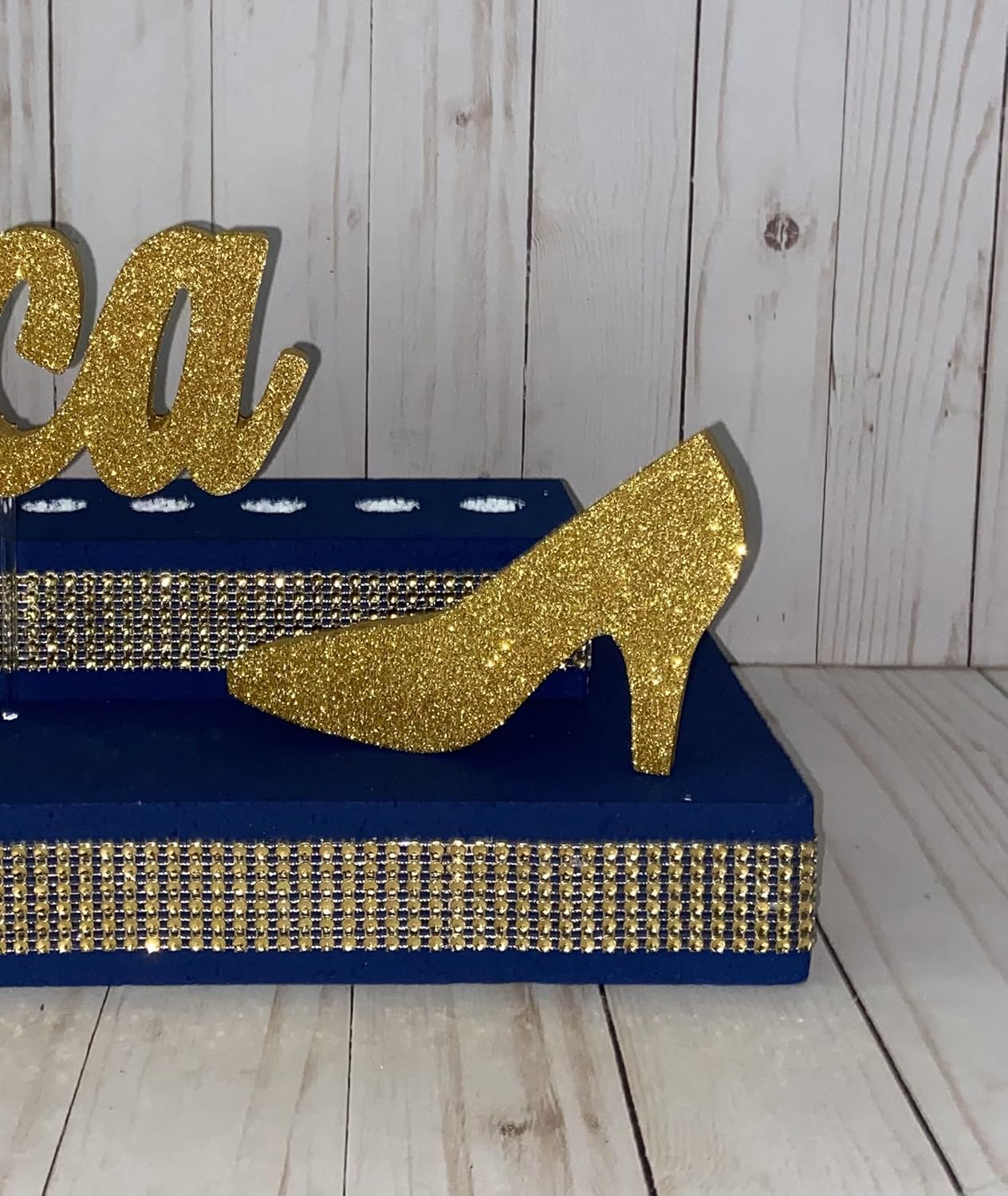 Sweet 16 Candelabra with Slipper, Bar Mitzvah, Bat Mitzvah, Name Stand, Candle Ceremony, Candle board, Candleholder with Glitter Name