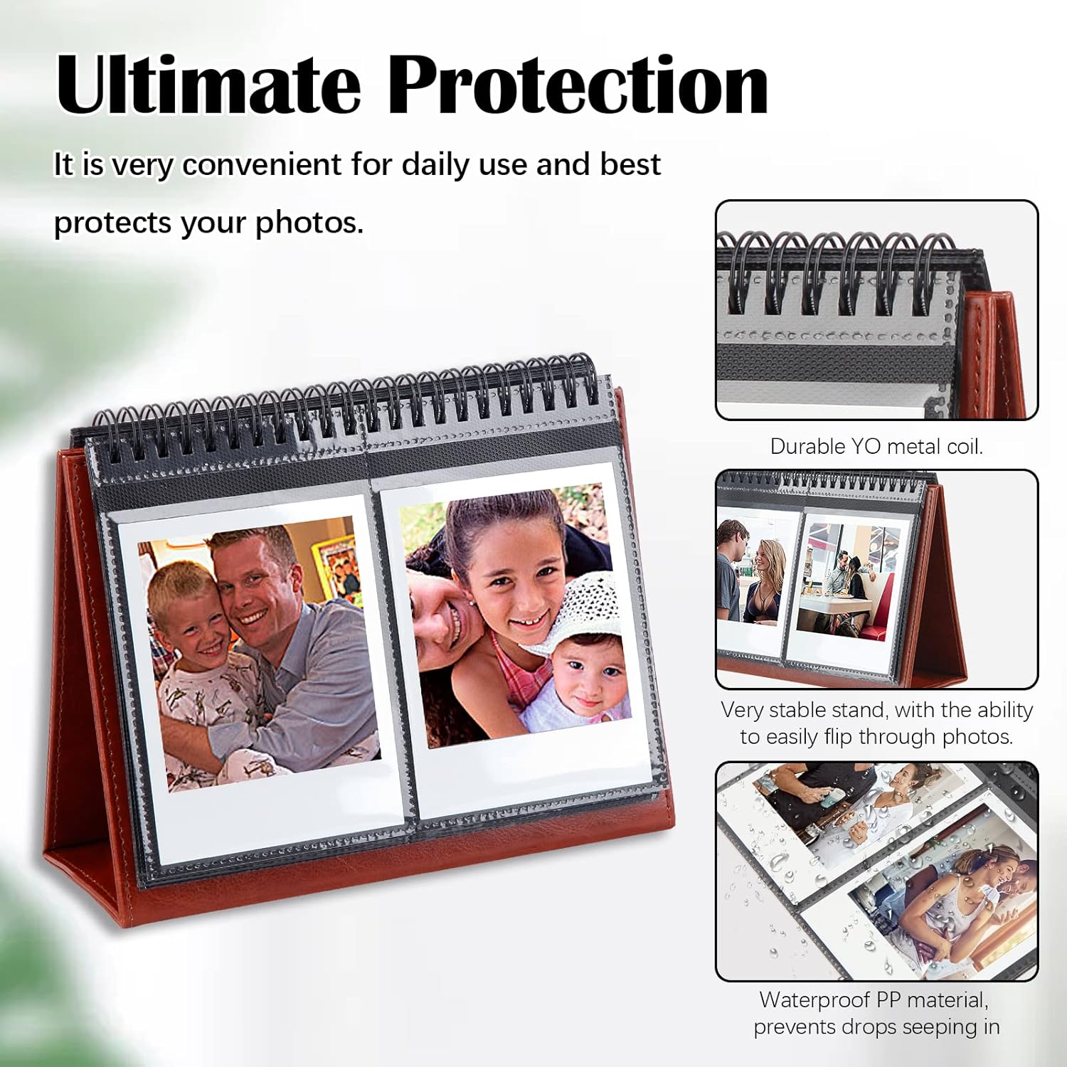 Álbum de fotos para cámara instantánea Fujifilm Instax Wide 300Impresora ancha Instax Link, película Polaroid 600 tipo I, álbum de 64 fotos para