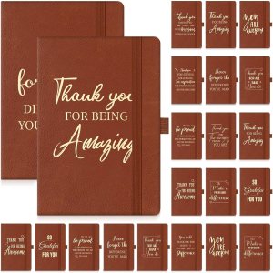20 cuadernos de cuero de agradecimiento, regalos de agradecimiento, regalos de equipo para empleados, compañeros de trabajo, cuadernos inspiradores 20 cuadernos de cuero de agradecimiento, regalos de agradecimiento, regalos de equipo para empleados, compañeros de trabajo, cuadernos inspiradores