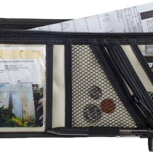 High Road Organizador de visera de automóvil con bolsillo transparente para registro y seguro, bolsillos con cremallera, soporte para lentes de sol High Road Organizador de visera de automóvil con bolsillo transparente para registro y seguro, bolsillos con cremallera, soporte para lentes de sol