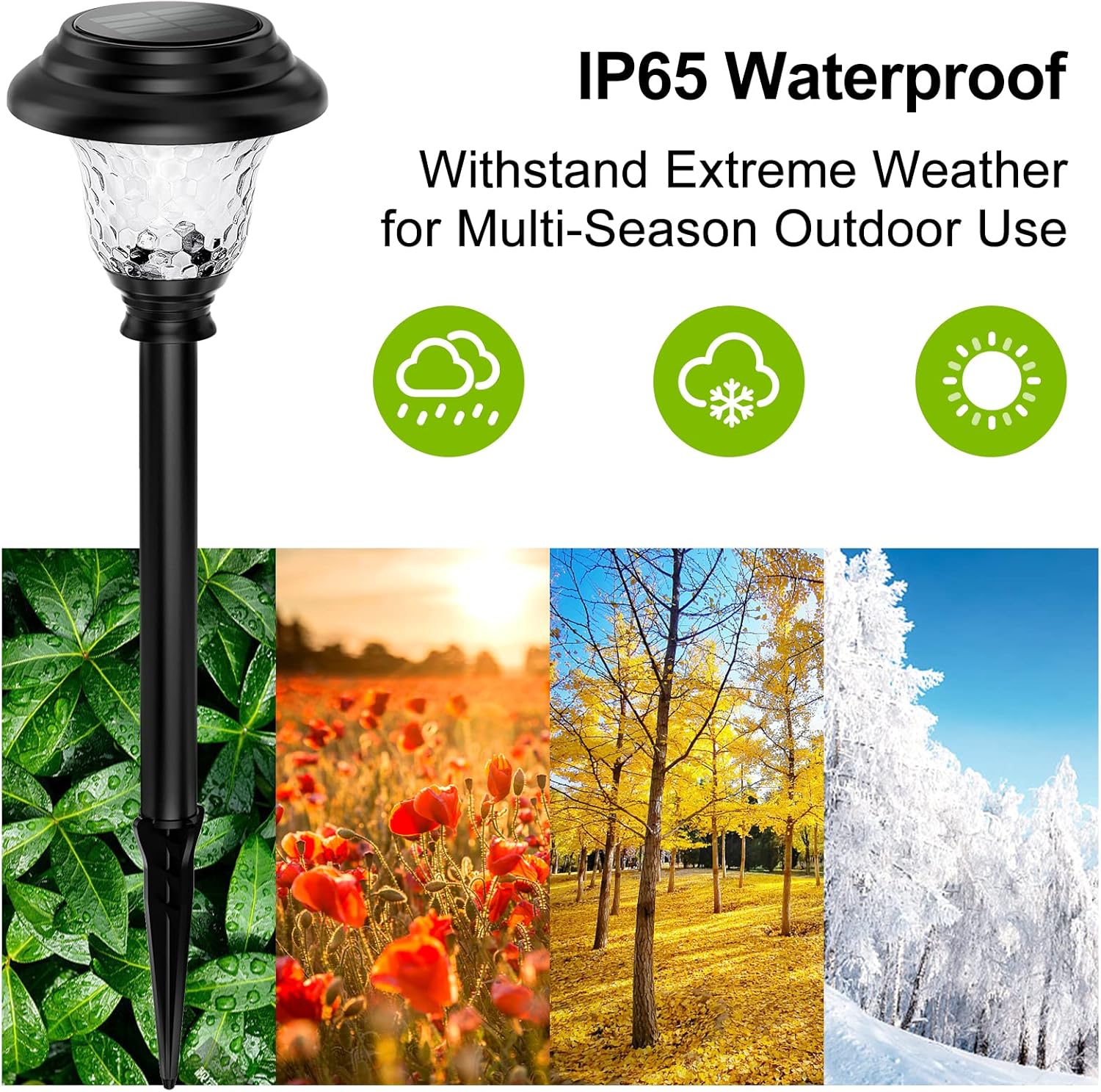 Luces de jardín solares para exteriores, encendido y apagado automático, impermeables , iluminación solar de paisaje para senderos, caminos, patio y