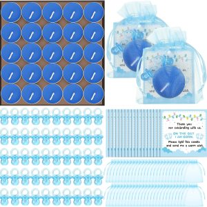 Ctosree 50 juegos de regalos de baby shower para invitados, 50 lindos chupetes de bebƩ, 50 velas de luz de tƩ, 50 etiquetas de agradecimiento, 50 Ctosree 50 juegos de regalos de baby shower para invitados, 50 lindos chupetes de bebƩ, 50 velas de luz de tƩ, 50 etiquetas de agradecimiento, 50