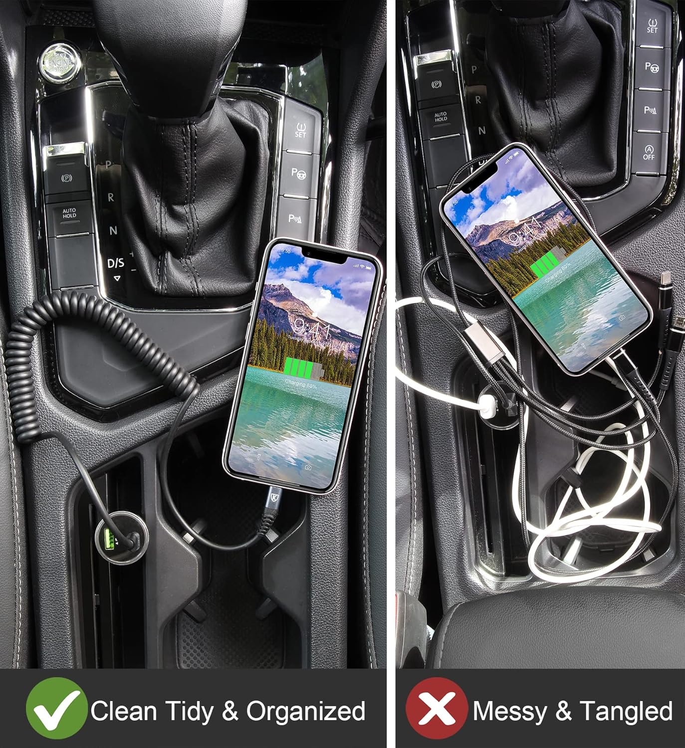 Cable USB C a Lightning 3 pies + 6 pies, paquete de 2 cables de carga rápida para iPhone certificado Apple MFi, cable corto USBC para iPhone