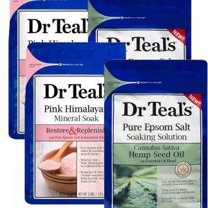 Dr Teal’s Epsom – Set de regalo variado de baño de sal (paquete de 4, 3 libras cada una) – Aceite de semilla de cáñamo de cannabis sativa y sal rosa Dr Teal’s Epsom – Set de regalo variado de baño de sal (paquete de 4, 3 libras cada una) – Aceite de semilla de cáñamo de cannabis sativa y sal rosa