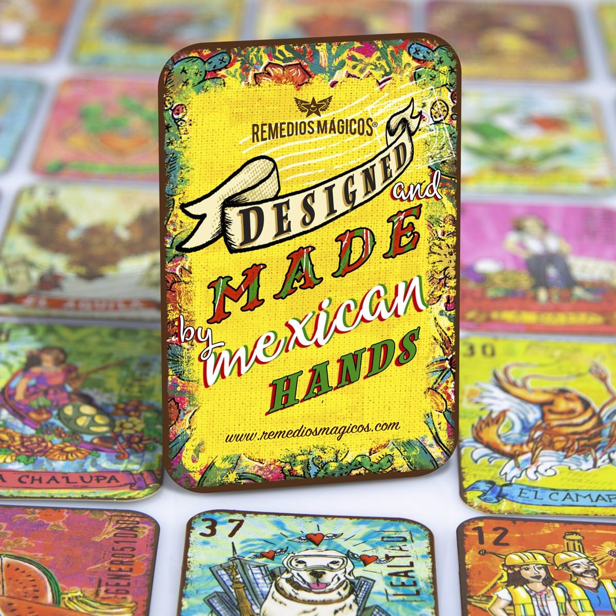 Deluxe Mexican Loteria como se ve en Shark Tank México – Set de bingo mexicano – La forma más divertida de aprender valores y español (Lotería de
