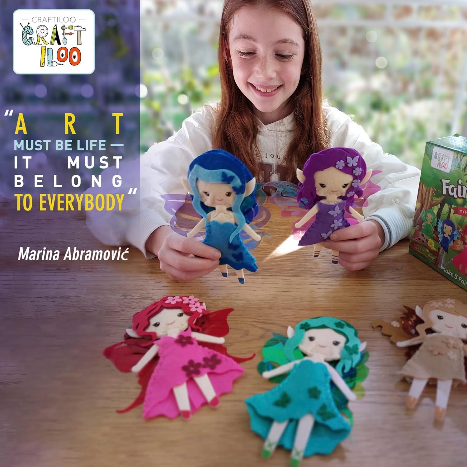 CRAFTILOO Kit de costura de elfos de hadas para niños, divertido y educativo juego de manualidades de cuento de hadas para niños y niñas de 7 a 12