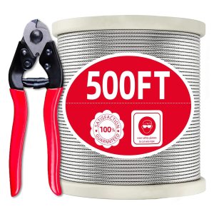 Cable de acero inoxidable de 18 pulgadas para avión con cortador de cables, cable de cubierta T316 para barandillas de cubierta, barandillas de Cable de acero inoxidable de 18 pulgadas para avión con cortador de cables, cable de cubierta T316 para barandillas de cubierta, barandillas de