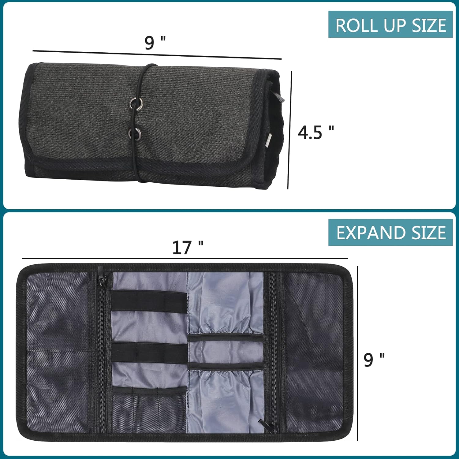 Organizador electrónico de accesorios, impermeable, portátil, bolsa de almacenamiento digital, organizador de cables de viaje, bolsa de transporte