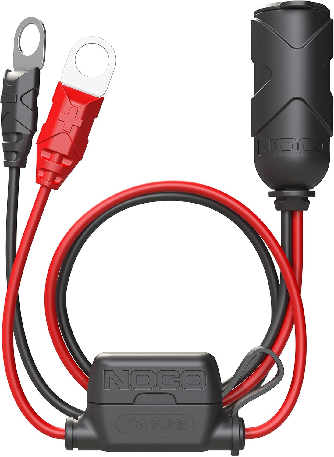 Buyers Products Esparcidor de transmisión ATV, esparcidor multiusos para sal, semillas y fertilizantes + adaptador NOCO GC018 15A 12V, enchufe de