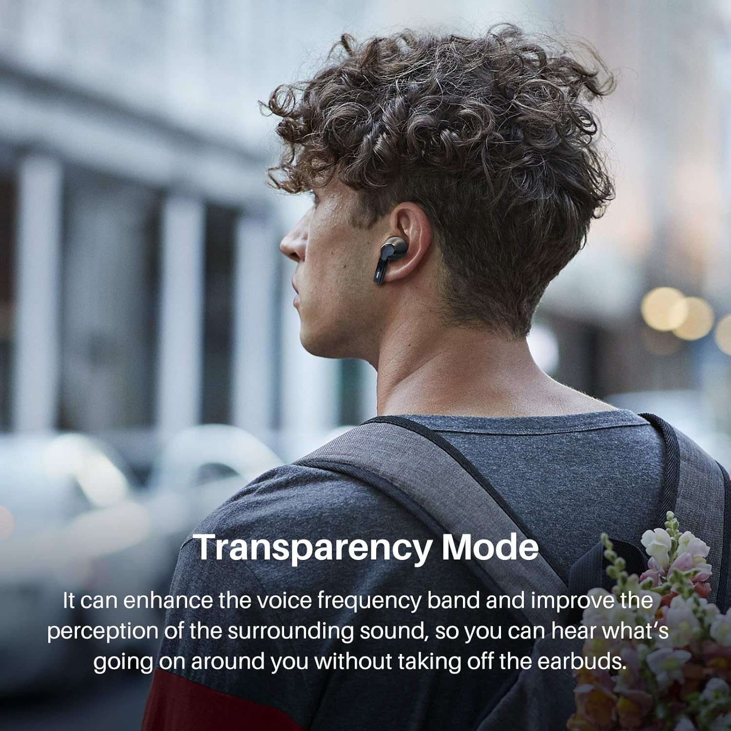 TOZO NC2 – Audífonos intraauriculares inalámbricos con cancelación activa de ruido, auriculares inalámbricos ANC con detección en el oído,