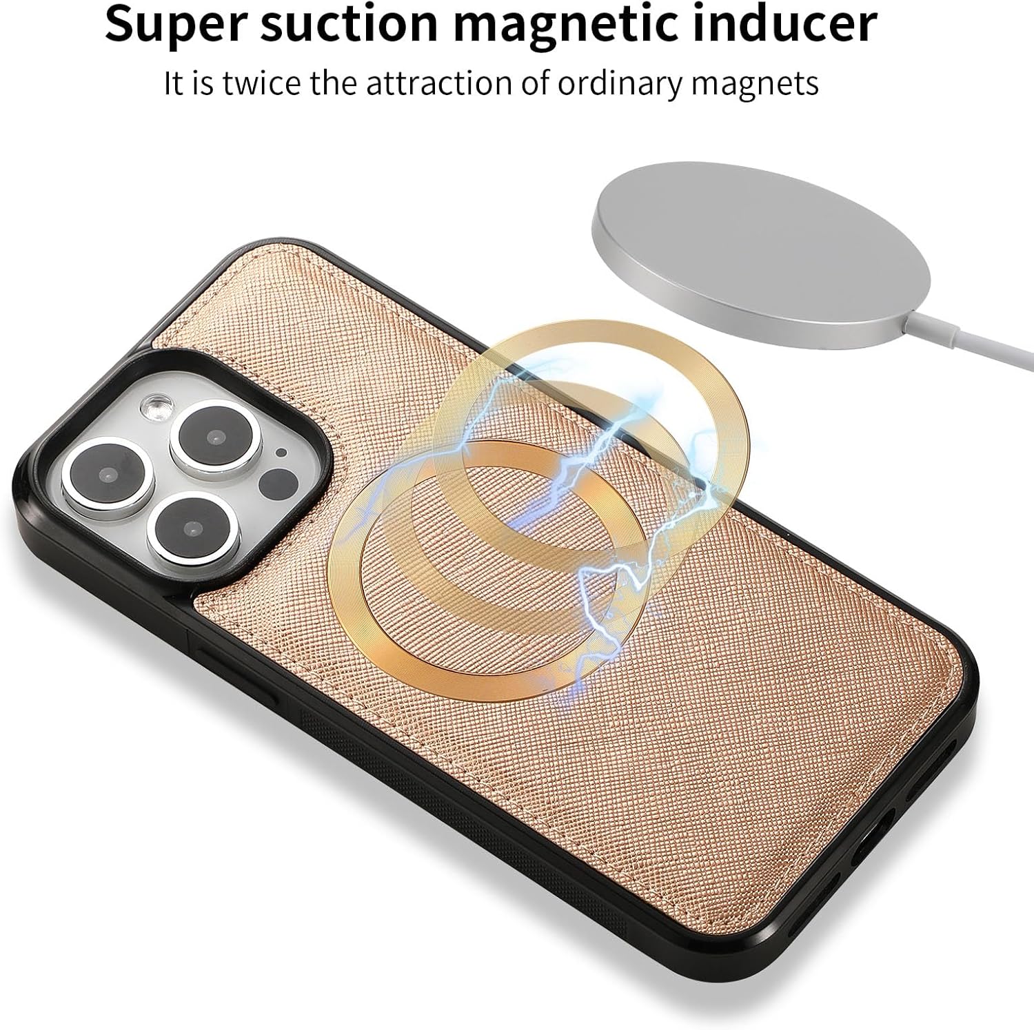 Funda para iPhone 15 Plus compatible con iPhone 15 Plus para mujeres y hombres, funda de piel con cierre de pulseras, cartera de piel con cierre