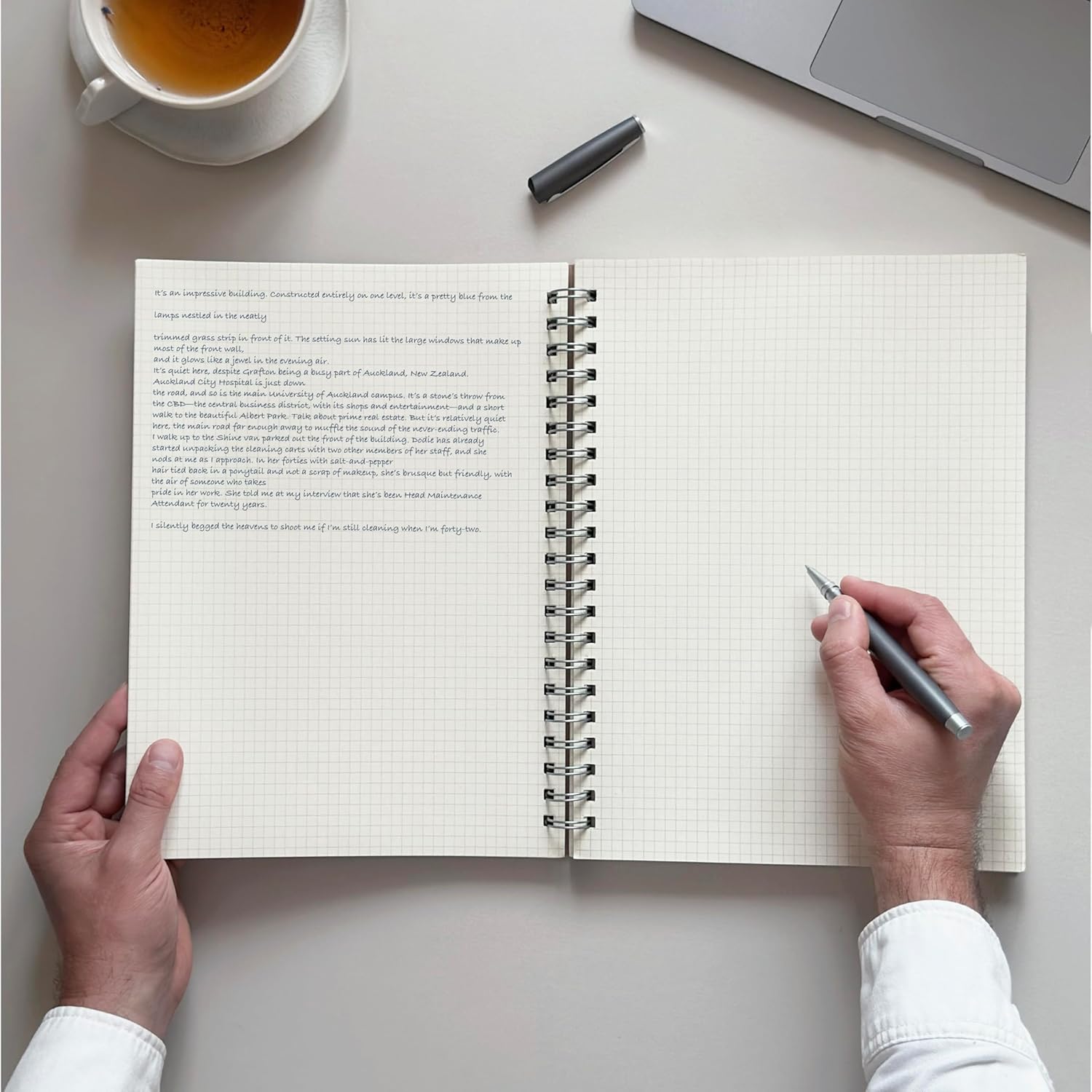 le vent Paquete de 2 cuadernos grandes de espiral de 8.5 x 11 pulgadas con papel grueso de 3.53 ozm, cuadrados, cuadrados, cuadrados, cuadrados,