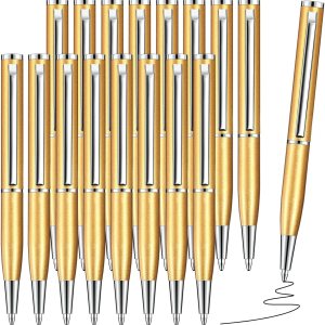 16 mini bolígrafos pequeños, bolígrafos cortos a granel, mini bolígrafos de metal pequeños de acero inoxidable con accesorios de cobre para 16 mini bolígrafos pequeños, bolígrafos cortos a granel, mini bolígrafos de metal pequeños de acero inoxidable con accesorios de cobre para