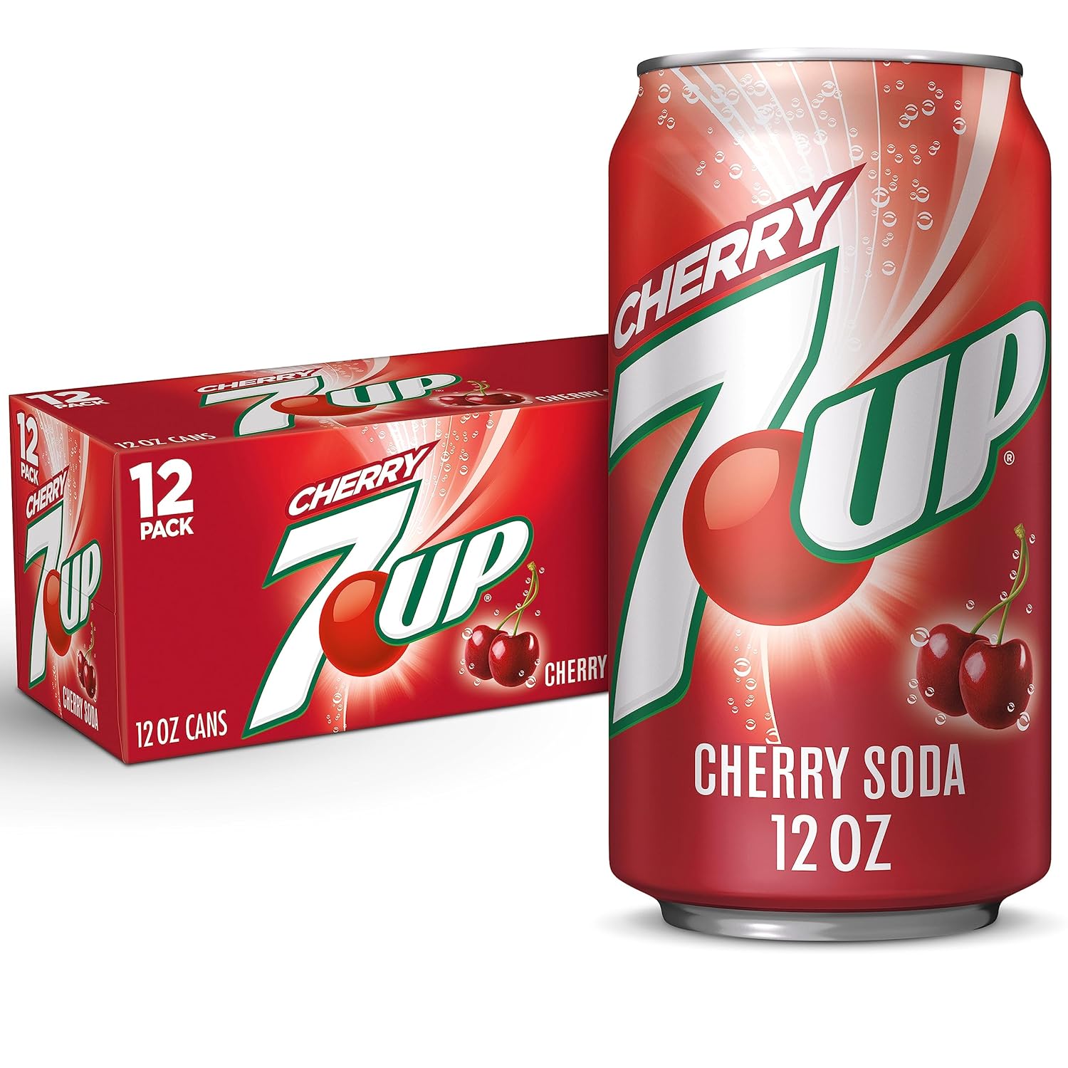 7UP Soda con sabor a cereza, latas de 12 onzas líquidas (paquete de 12)