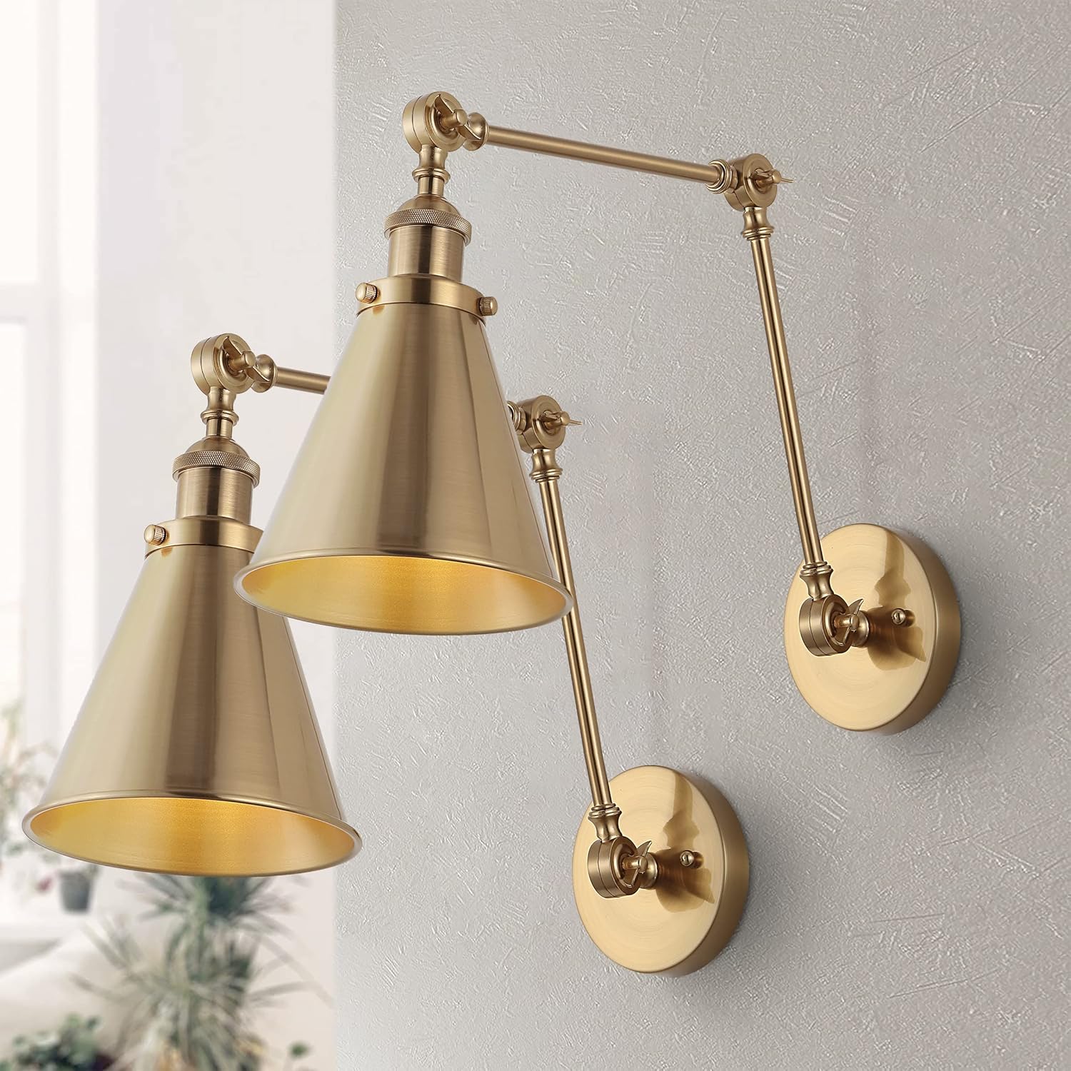 JONATHAN Y JYL7461A-SET2 Rover – Aplique de pared LED industrial de 7 pulgadas con brazo ajustable de metal, rústico, bohemio, 2700 K, 4 W, bombilla