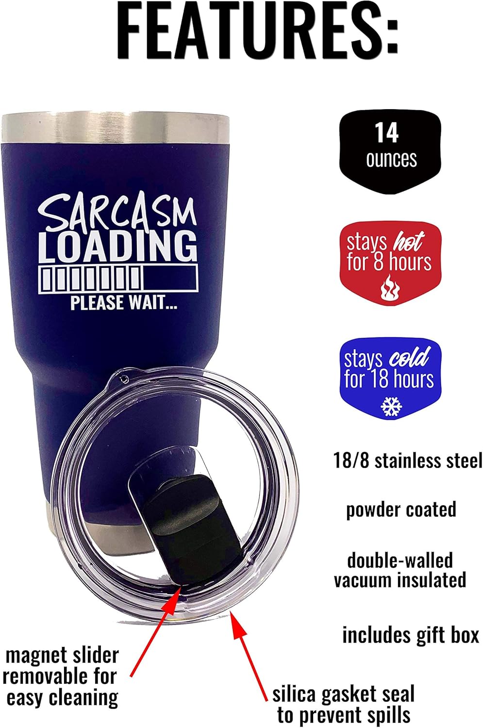 Divertidos regalos de broma para hombres, tazas de café grandes de viaje, idea de regalo novedosa para cumpleaños, Navidad para amigos, novio,