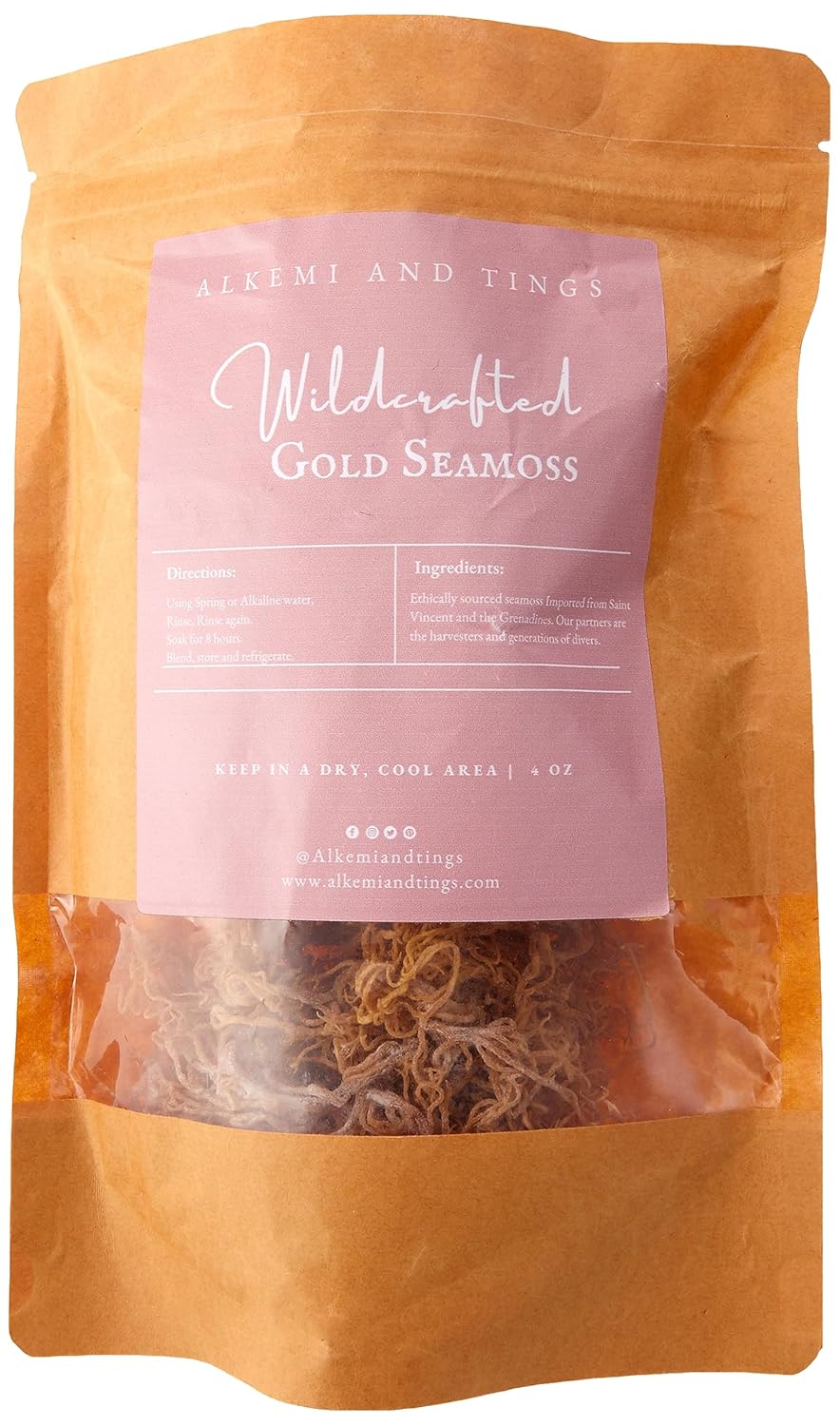 Alkemi and Tings Raw Gold Seamoss