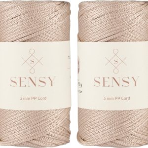 Sensy – Cuerda de poliéster prémium de 0.118 pulgadas (0.118 in) de 131 yardas, cordón de 100% polipropileno, cordón de macramé de 0.118 in, cuerda Sensy – Cuerda de poliéster prémium de 0.118 pulgadas (0.118 in) de 131 yardas, cordón de 100% polipropileno, cordón de macramé de 0.118 in, cuerda