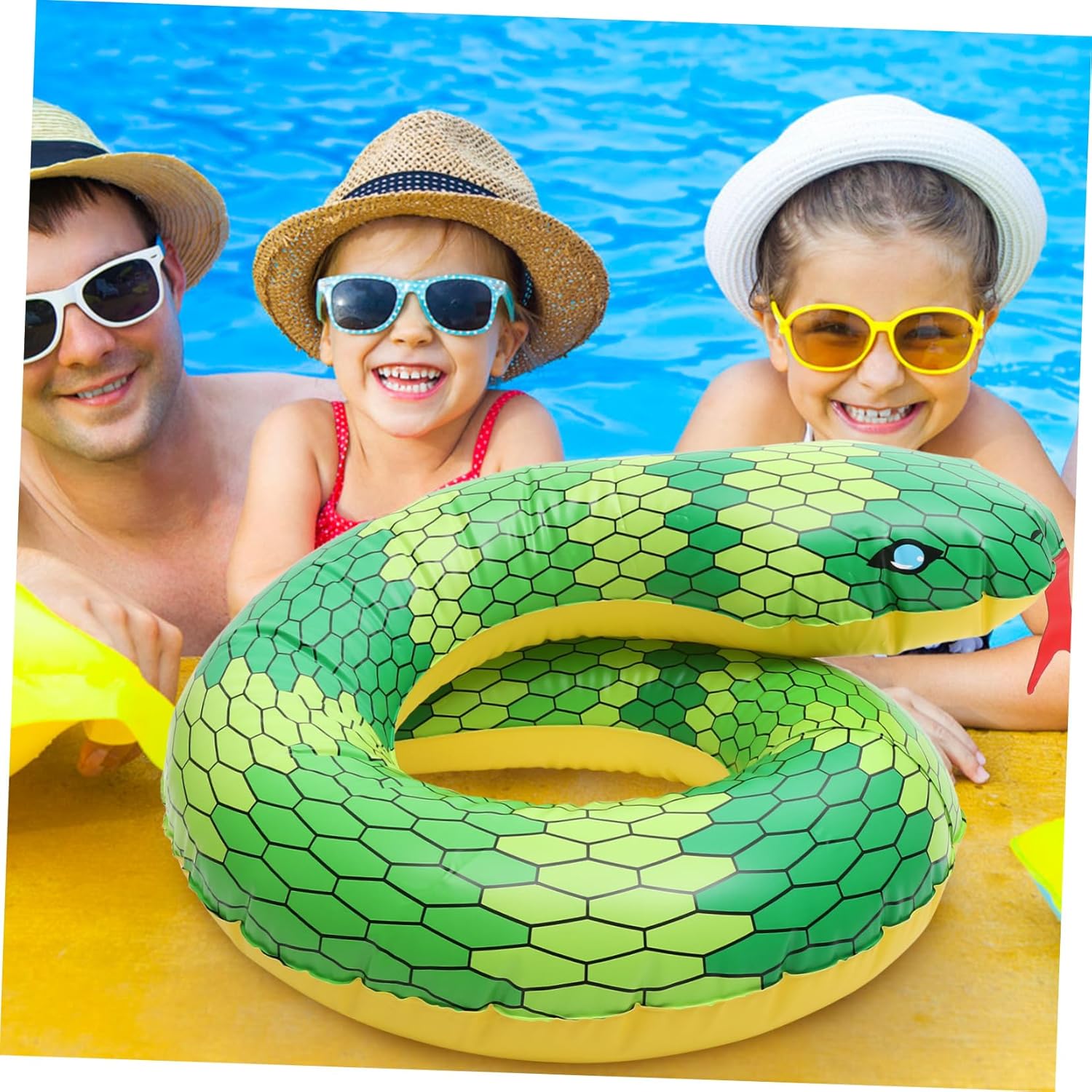 2 unids piscina piscina para niños forma serpiente tubo natación anillo niños serpiente natación anillo inflable anillo