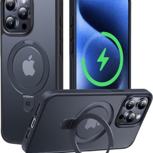 CASEKOO Funda con anillo magnético oficial original para iPhone 15 Pro protección militar contra caídas compatible con MagSafe a prueba de golpes, CASEKOO Funda con anillo magnético oficial original para iPhone 15 Pro protección militar contra caídas compatible con MagSafe a prueba de golpes,
