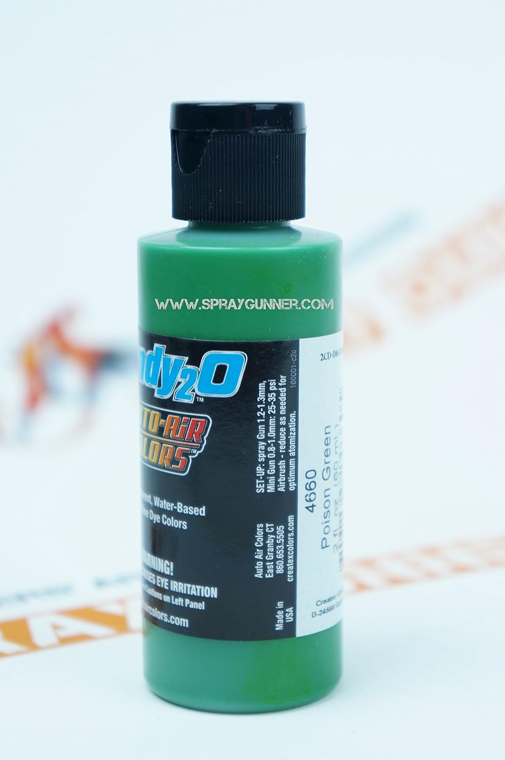 Createx Auto-Air Colors Candy2o Poison Green 4660 pinturas personalizadas a base de agua