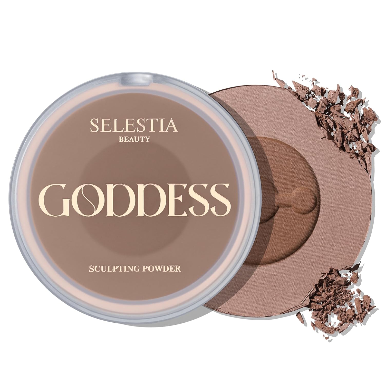 SELESTIA BEAUTY Polvo de contorno para esculpir Goddess – Polvo de escultura mate – Polvo de contorno fácil de mezclar – Adecuado para varios tonos