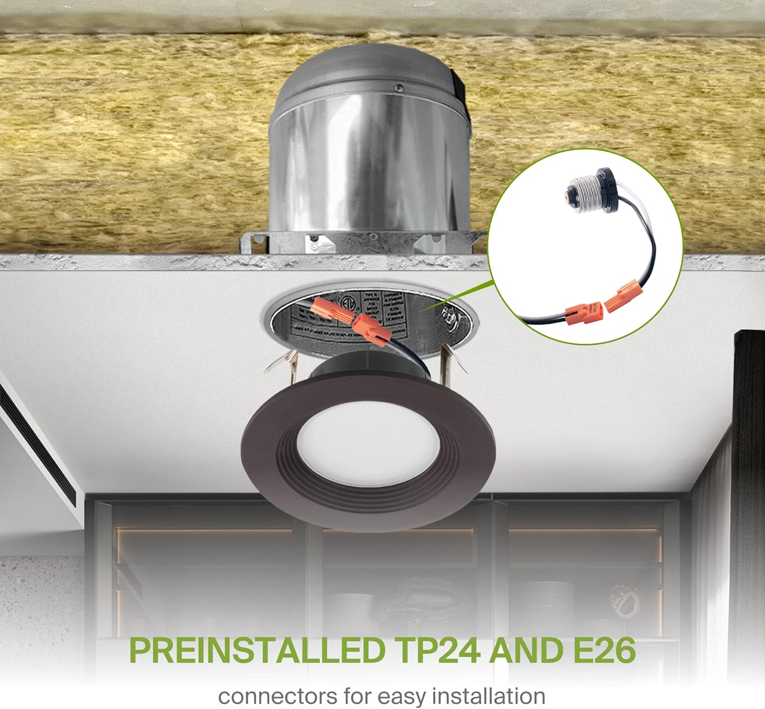 ASD Retrofit – Iluminación LED empotrable de 4 pulgadas, 9 W, 700 lúmenes, regulables, para techo, regulables, de 2700 K-5000 K, ajustable, CRI90,