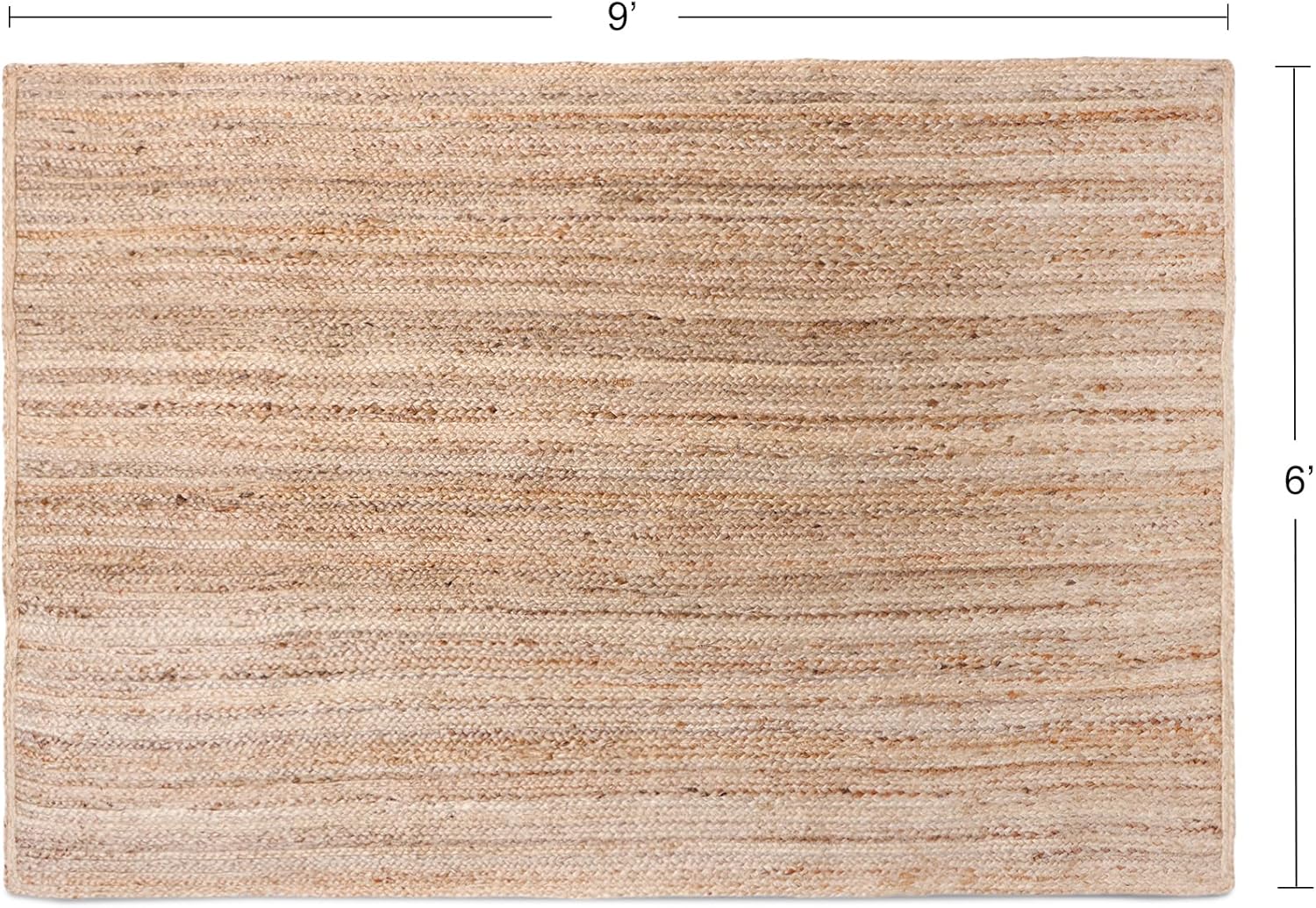 REDEARTH Alfombra rectangular  tejida a mano trenzada 100% yute natural  Alfombras bohemias de yute hechas a mano para dormitorio, cocina, sala de