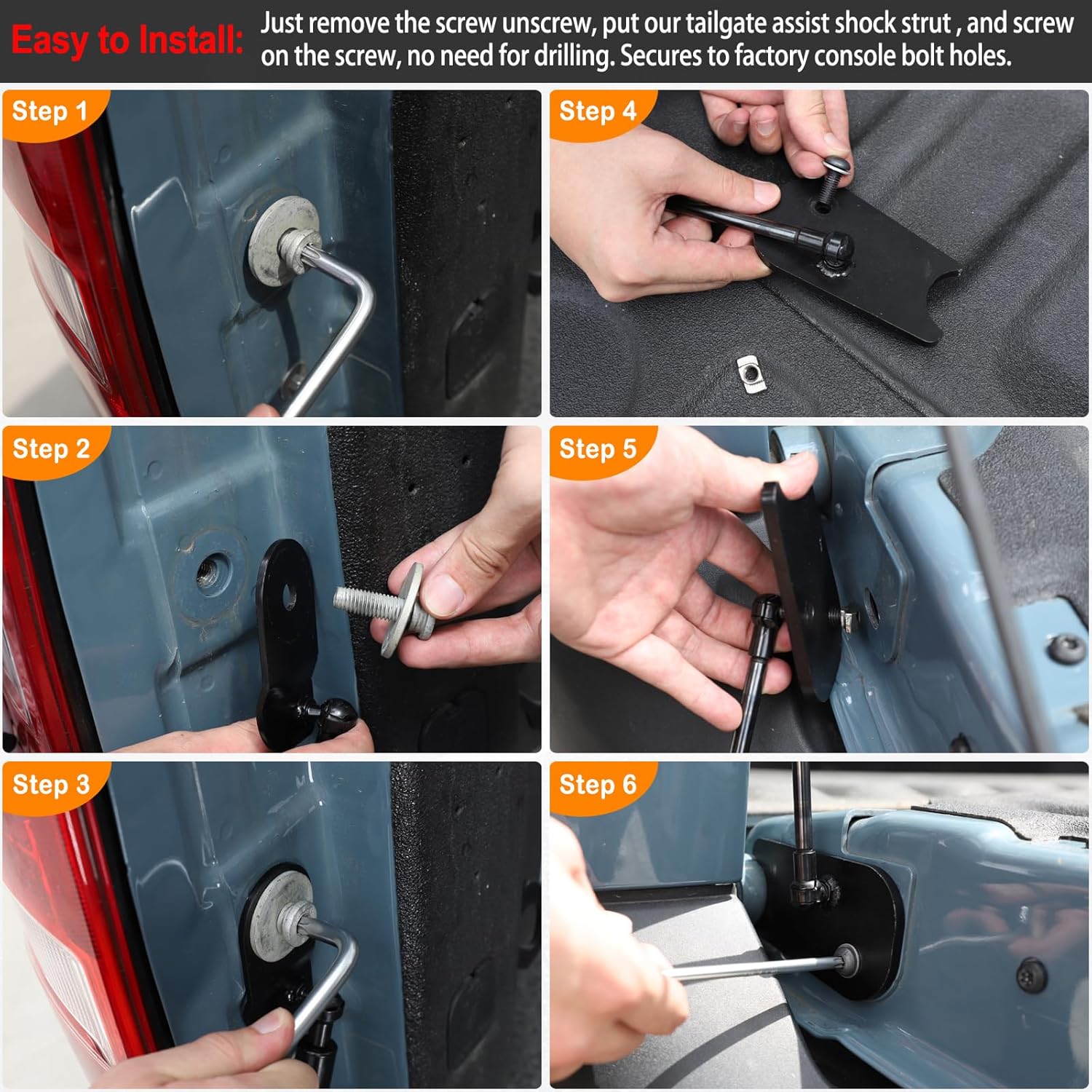 Amortiguador de asistencia para puerta trasera de camión compatible con Ford Maverick 2022 2023 2024 Asistencia para puerta trasera, amortiguador de