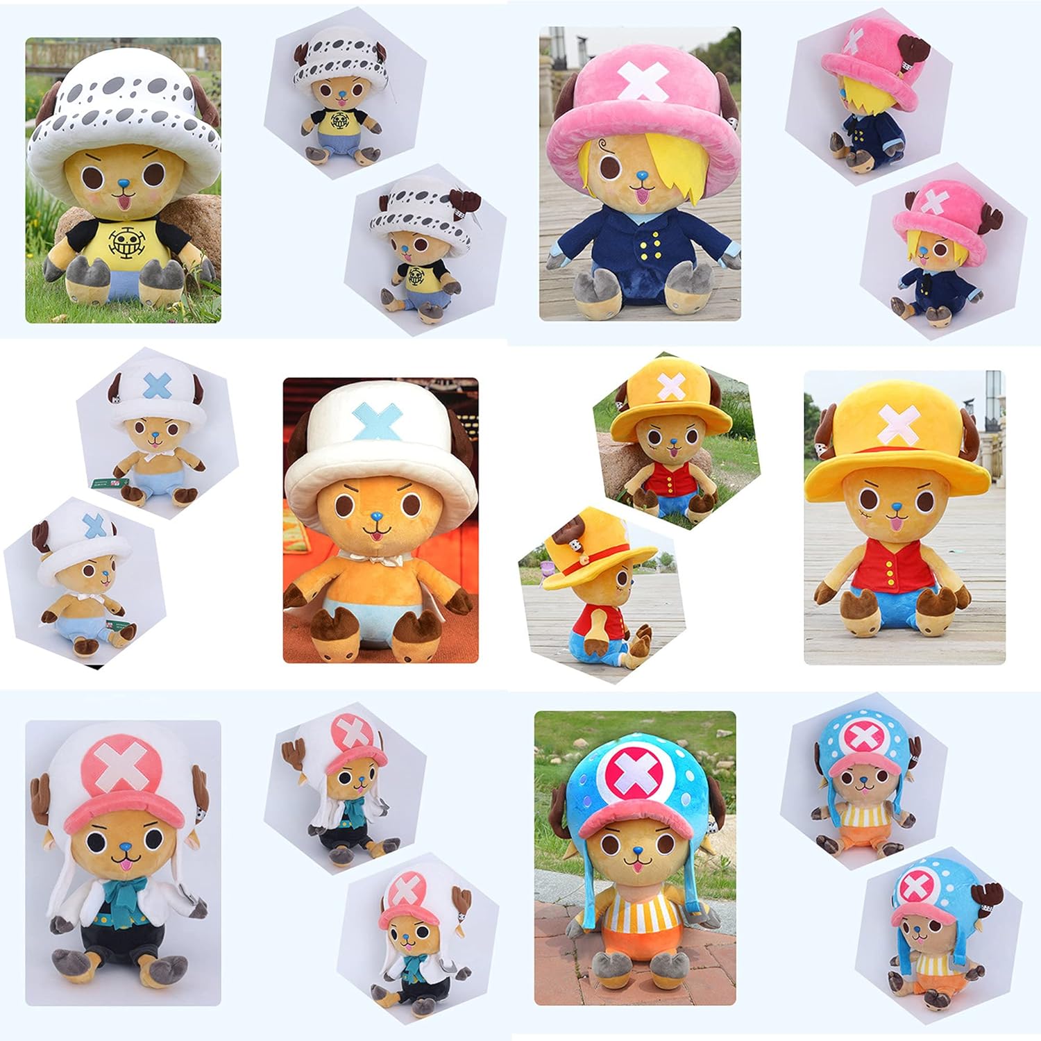 Muñeco de peluche de anime, figura de peluche suave, coleccionable de dibujos animados, muñeca de felpa suave para decoración del hogar del automóvil