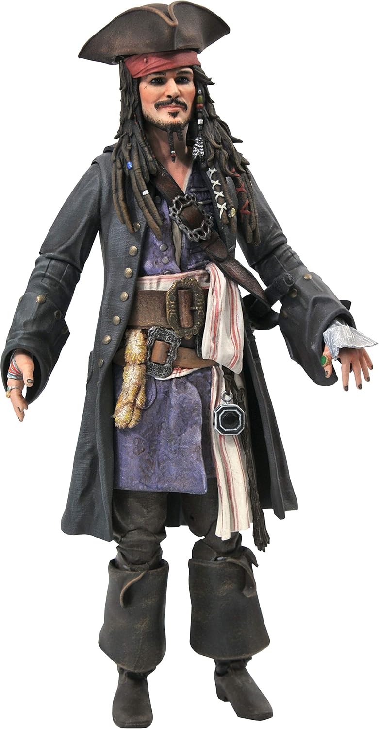 DIAMOND SELECT TOYS Piratas del Caribe Dead Men Tell No Tales Jack Sparrow Figura de acción coleccionable