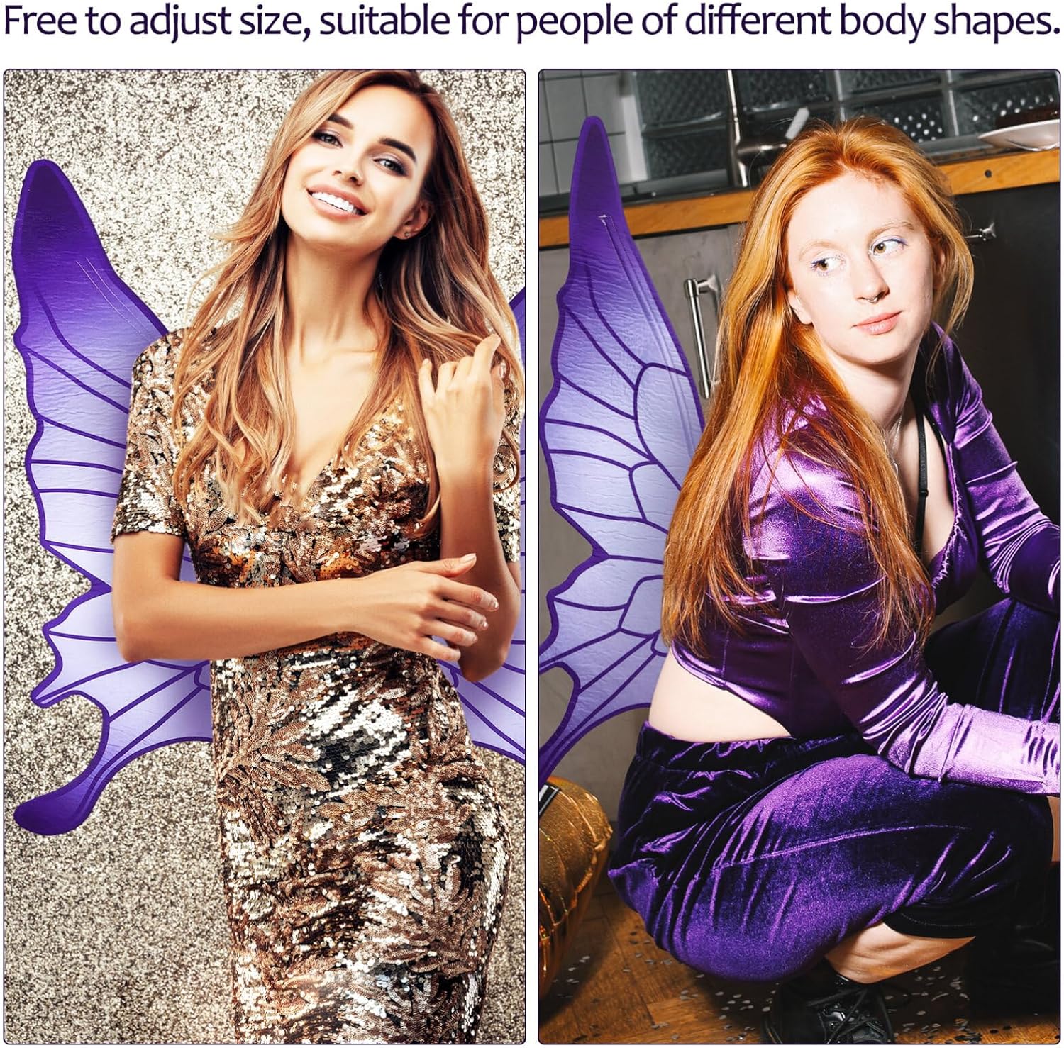 BESPORTBLE Disfraz de alas de mariposa, vestido de mariposa de Halloween para niñas, disfraces de Halloween, alas para fiesta de carnaval de