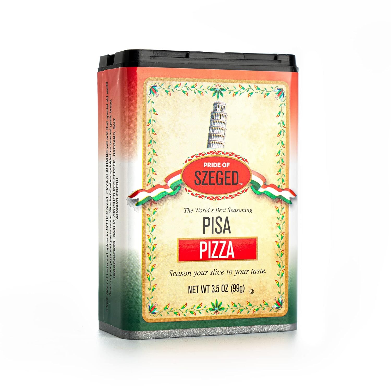 Pride of Szeged – Condimento para pizza, mezcla de especias italianas, lata de 3.5 onzas, 1 unidad