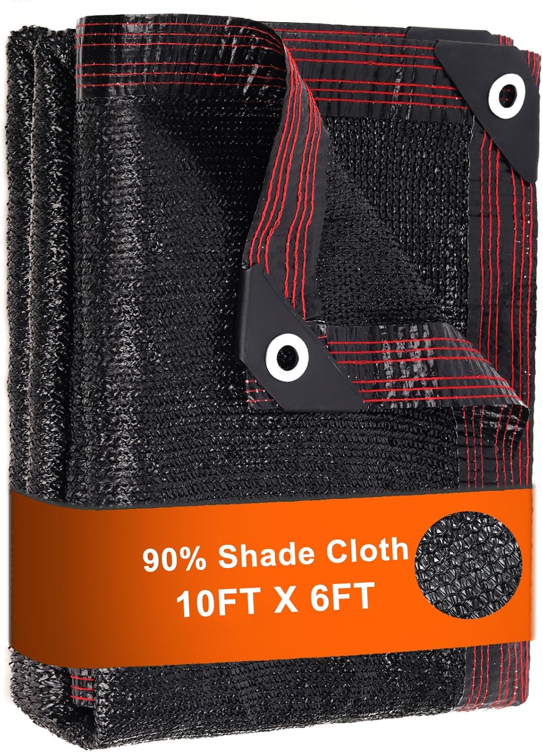 Tela de sombra para exteriores, 10 x 6 pies, para patio, jardín, planta con ojales, 90% protector solar, cubierta de malla para porche, invernadero,