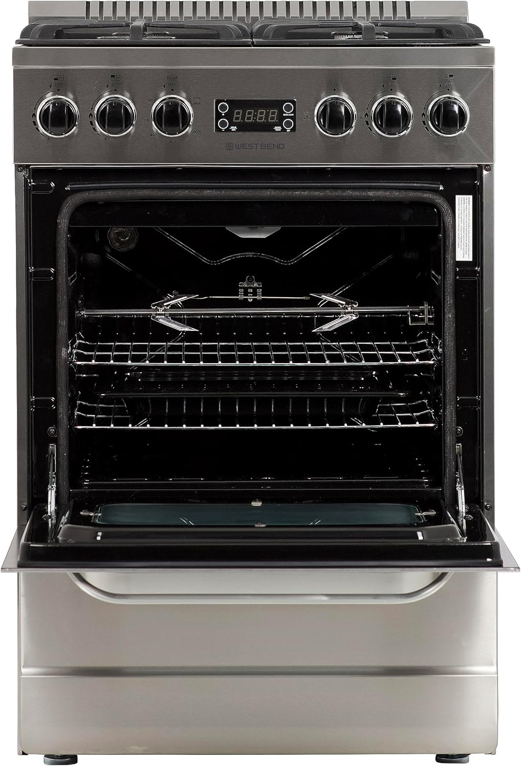 West Bend WB240GRPSS – Horno de gas, 24 pulgadas, metálico