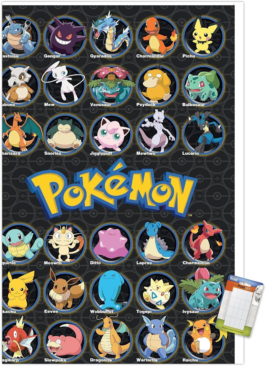 Trends International Pokémon – El favorito de todos los tiempos – Póster de pared (22.37 pulgadas x 34 pulgadas  56.8 x 86.36 cm., póster y paquete