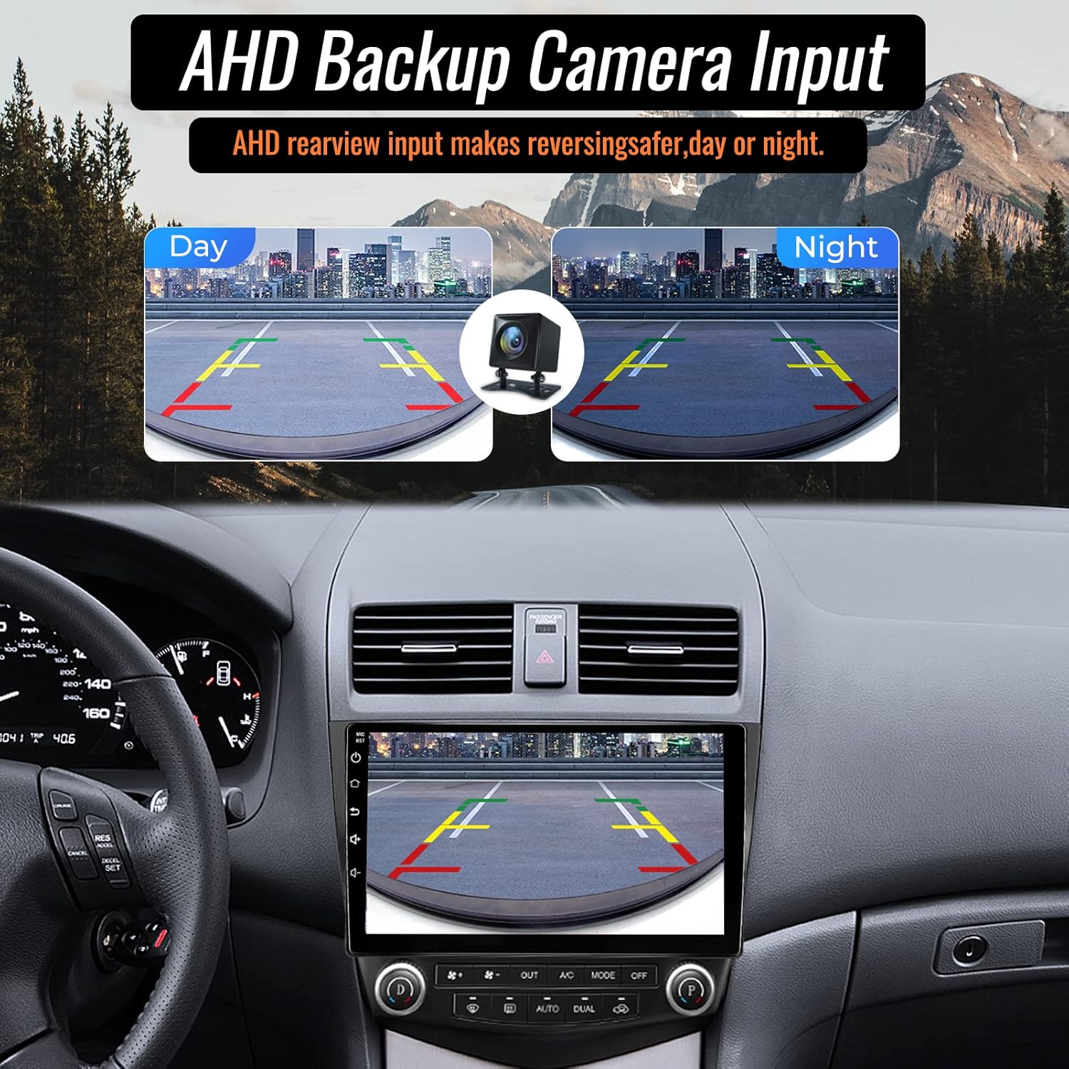 1280 * 800 5GWiFi 2G+32G-Android12 Radio de coche para Honda Accord 2003-2007 estéreo de coche con Carplay inalámbricoAndroid Auto 10.1 “Pantalla