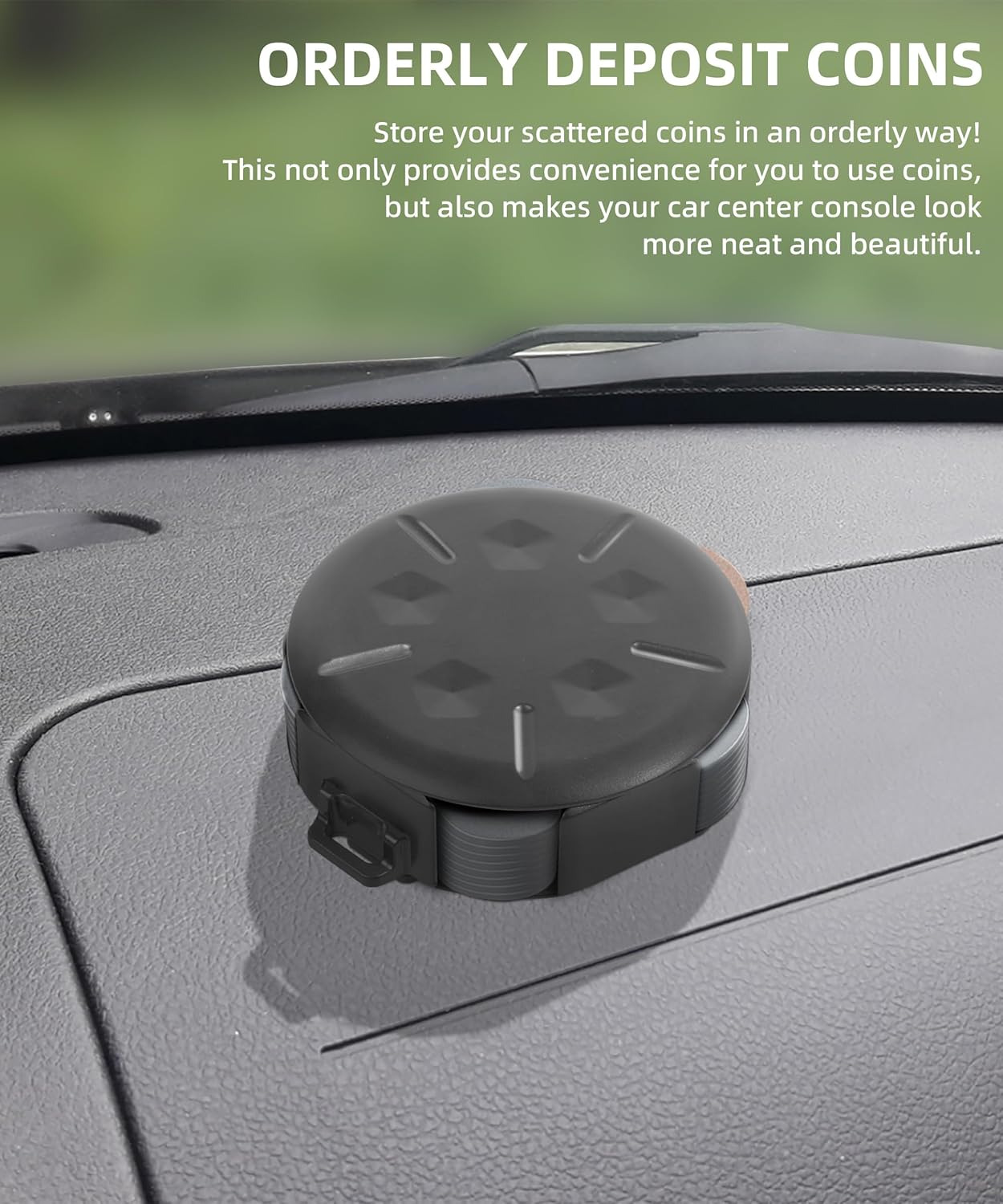 Soporte para monedas, soporte para monedas para automóvil, organizador portátil de cambio de monedas, accesorios de automóvil, soporte para cambio