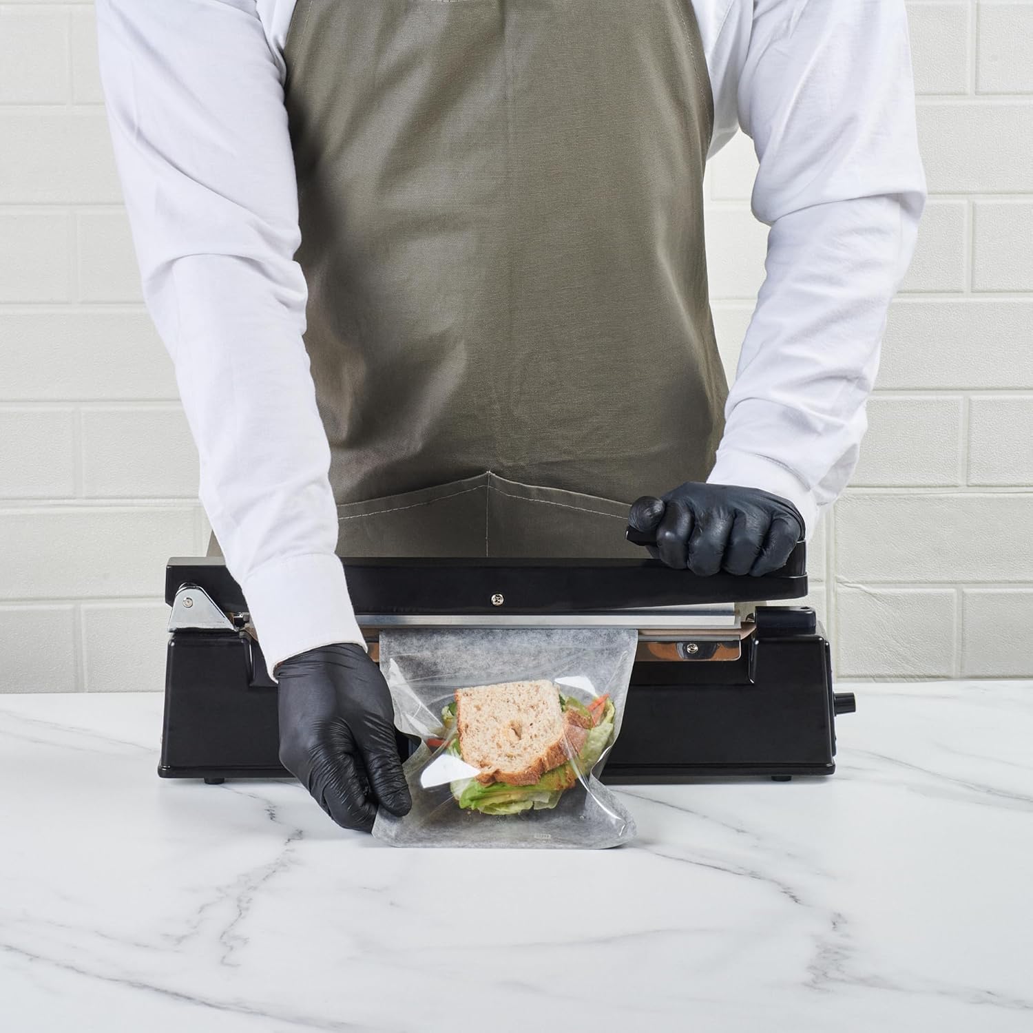 Restaurantware Bag Tek – Bolsas de muestra de calor y sellado de 8.75 pulgadas, 100 bolsas de sellado térmico medianas, bolsas sellables con calor