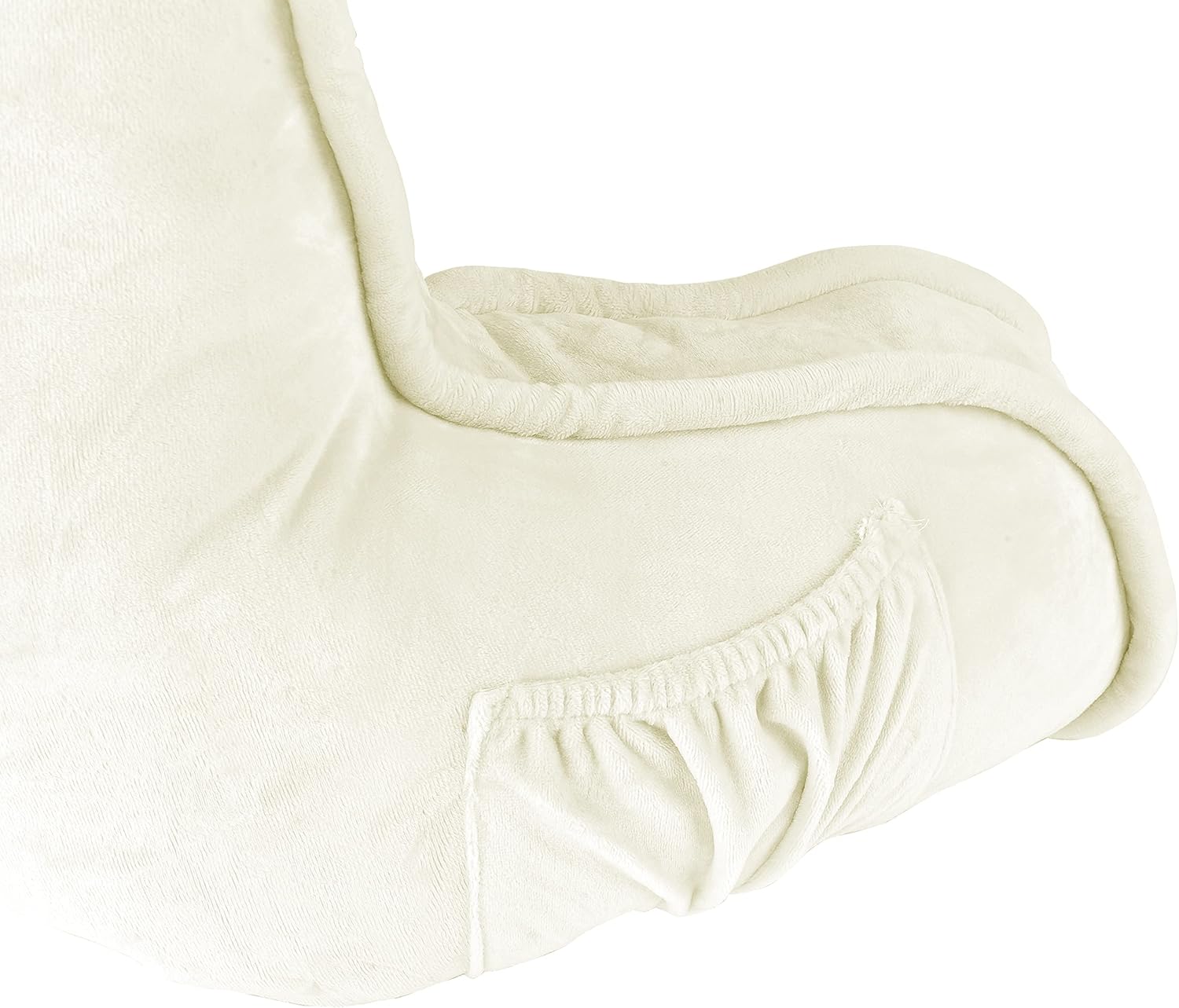 Home Soft Things Funda de almohada de lectura y relleno súper suave, necesita montaje, almohada de respaldo para sentarse en la cama con bolsillos