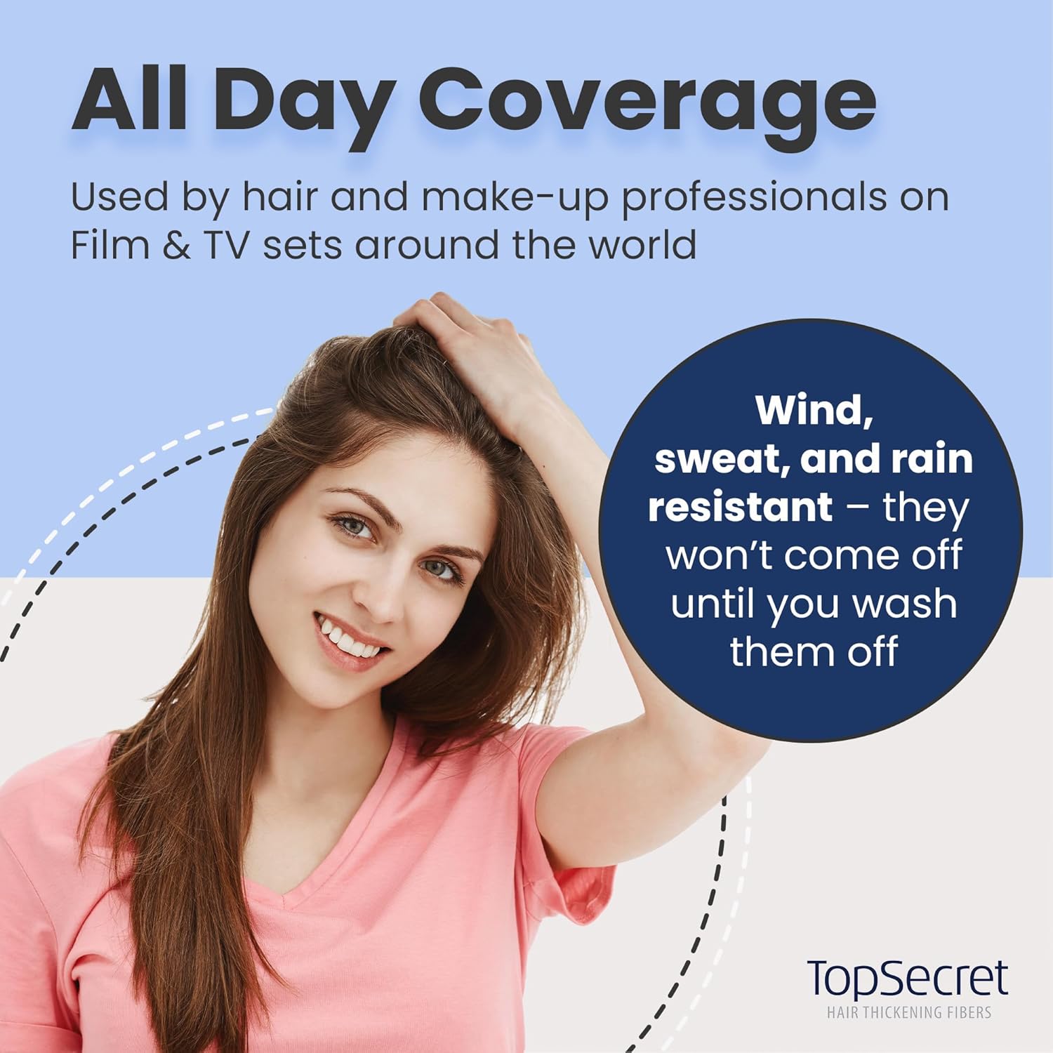 Top Secret Recambios de fibras de construcción para engrosar el cabello, relleno de cabello natural e indetectable, para hombres y mujeres, rellena