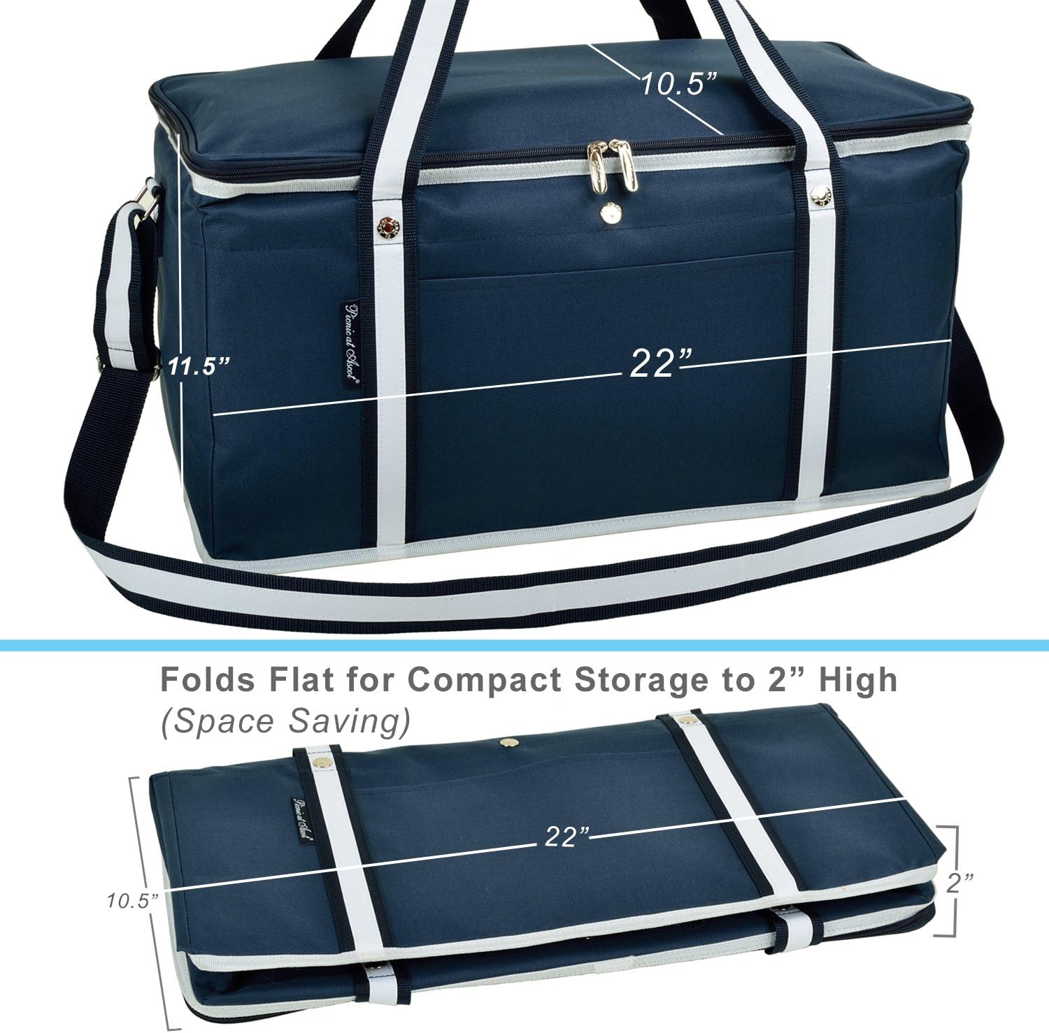 California Berkeley – Hielera semirígida plegable a prueba de fugas con licencia de Golden Bears para 64 latas, diseñada y aprobada por calidad en