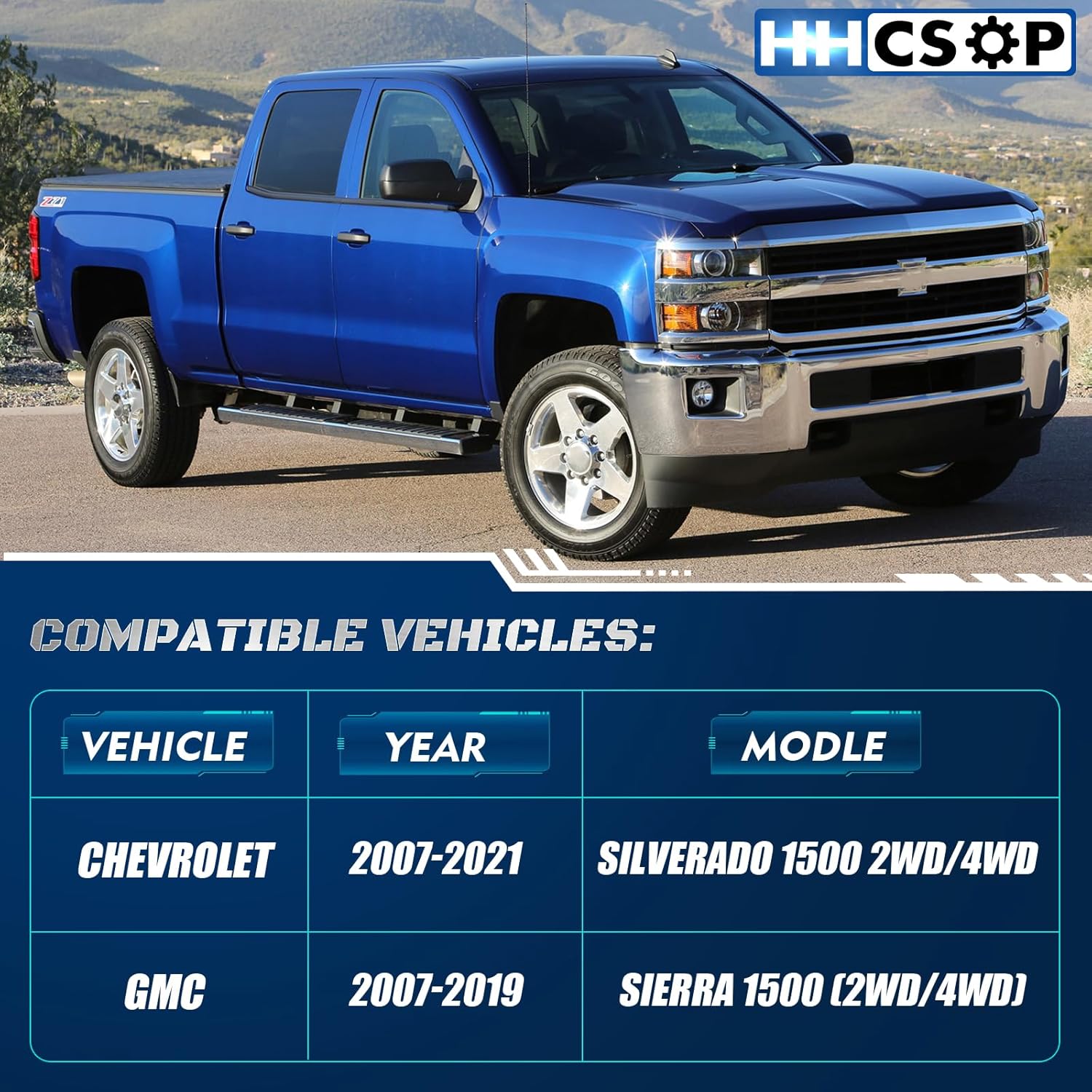 HHCSOP Kits de bloque de elevación trasera de 2 pulgadas, compatible con Chevrolet Chevy Silverado 1500 2007-2021, GMC Sierra 1500 2007-2019, kit de
