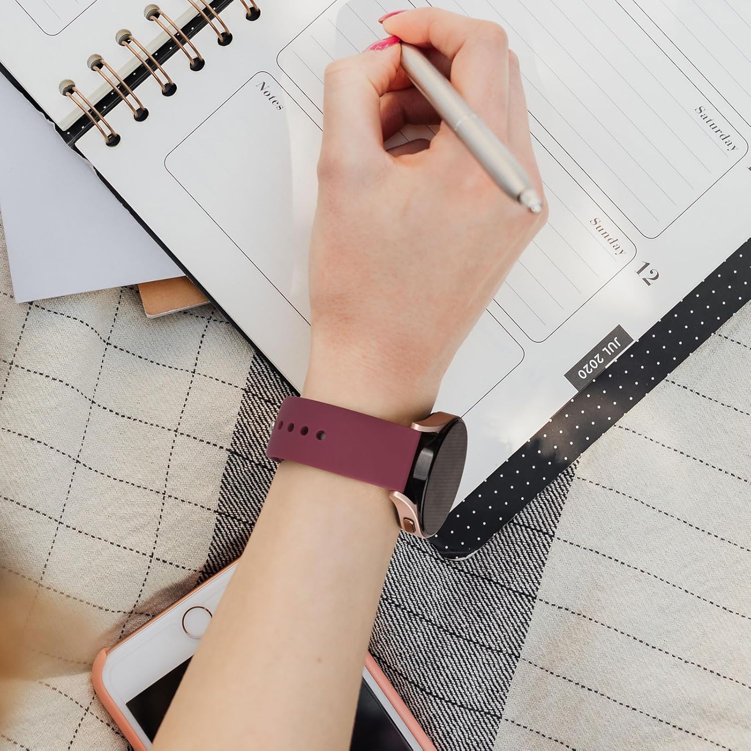 Correa de silicona compatible con SKG V7 Smart Watch, paquete de 2 correas de repuesto deportivas de silicona suave de liberación rápida para reloj