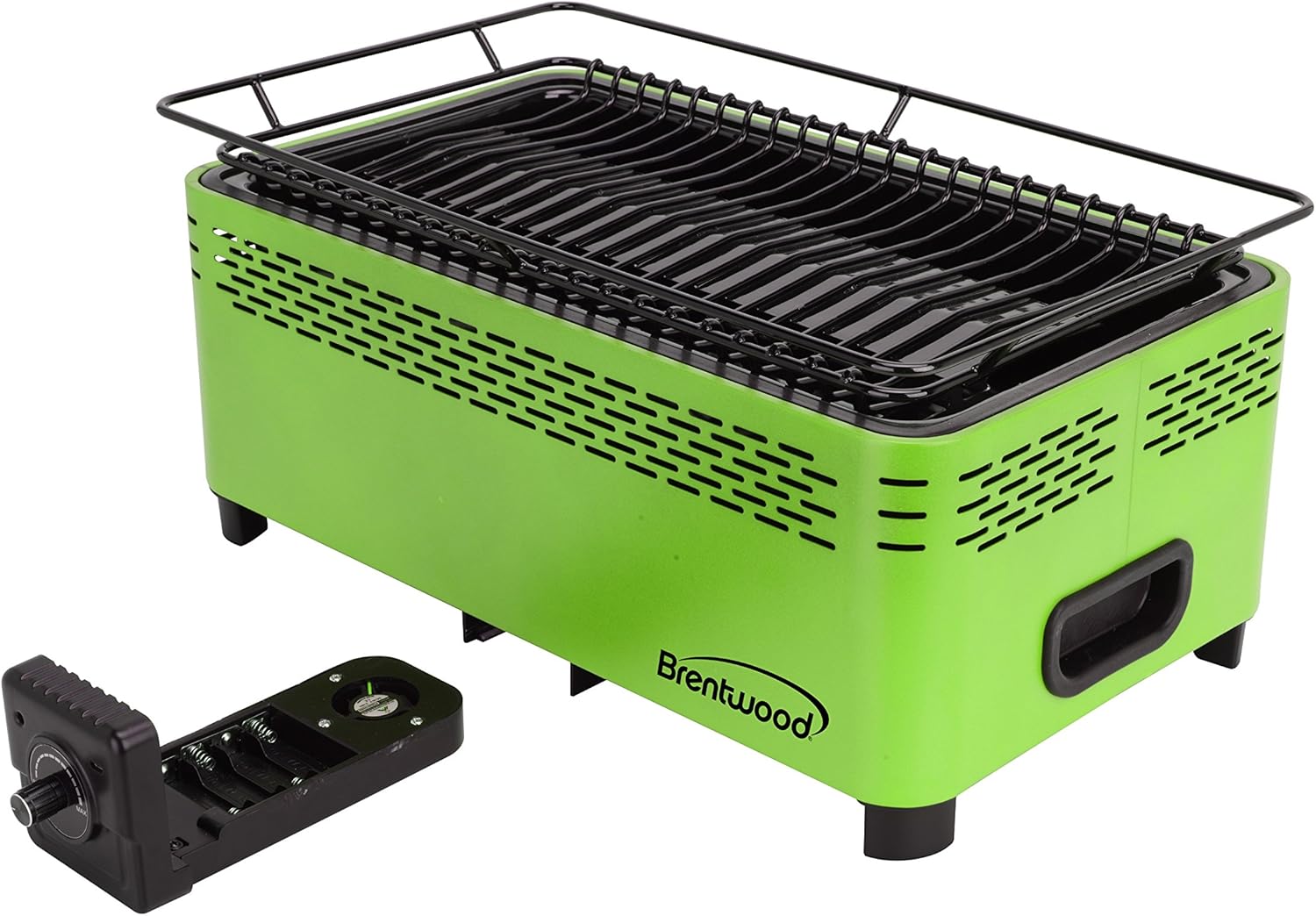 Brentwood BBF-31G – Barbacoa portátil sin humo, antiadherente, verde