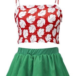 Hawaiian Palm Leaf Tutu lilo Dress for Girls Full Set Tropical Summer lilo Costume Dance Performance Outfit Hawaiian Palm Leaf Tutu lilo Dress for Girls Full Set Tropical Summer lilo Costume Dance Performance Outfit